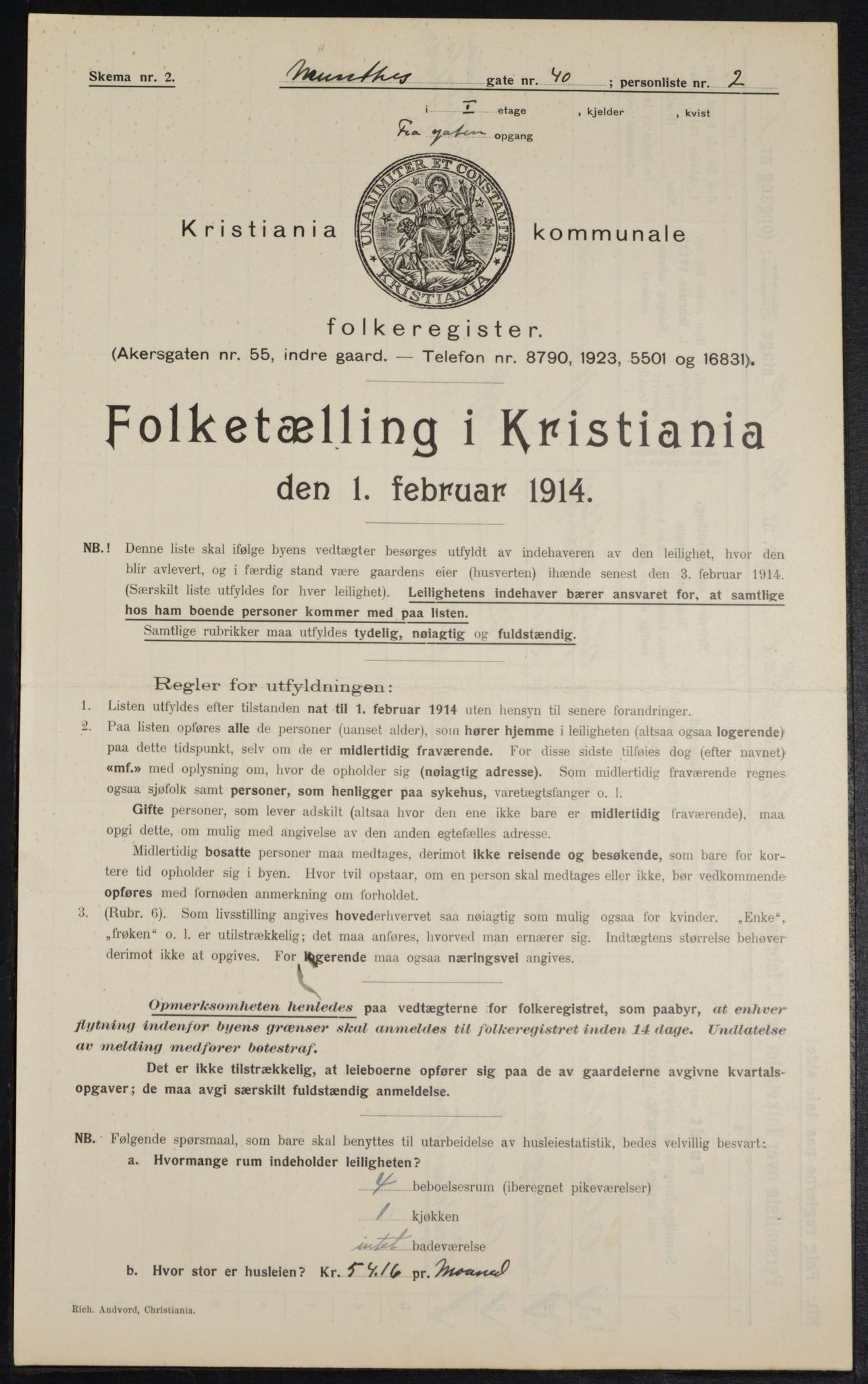 OBA, Kommunal folketelling 1.2.1914 for Kristiania, 1914, s. 68159