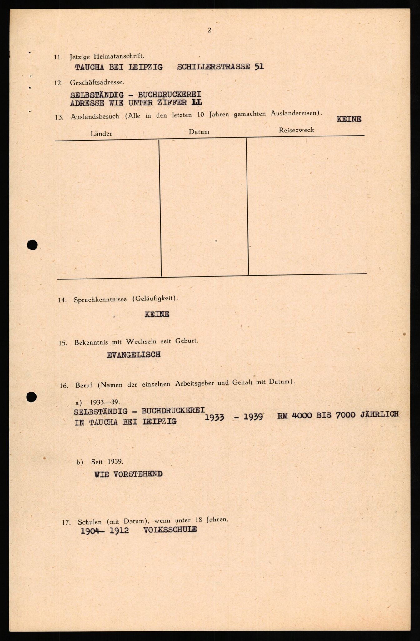 Forsvaret, Forsvarets overkommando II, AV/RA-RAFA-3915/D/Db/L0029: CI Questionaires. Tyske okkupasjonsstyrker i Norge. Tyskere., 1945-1946, s. 150