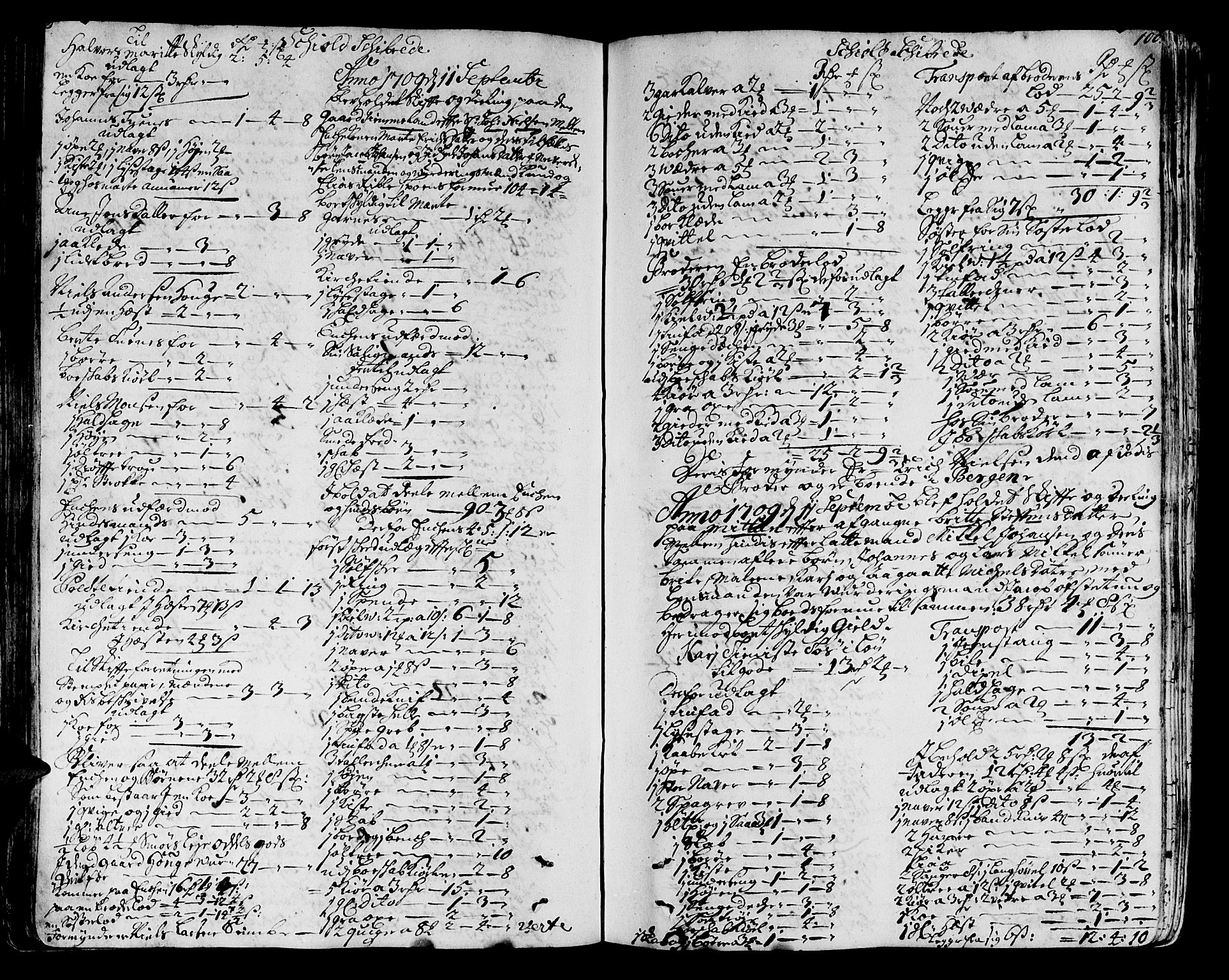 Nordhordland sorenskrivar, AV/SAB-A-2901/1/H/Ha/L0002: Skifteprotokollar Nordhordland , 1709-1716, s. 99b-100a
