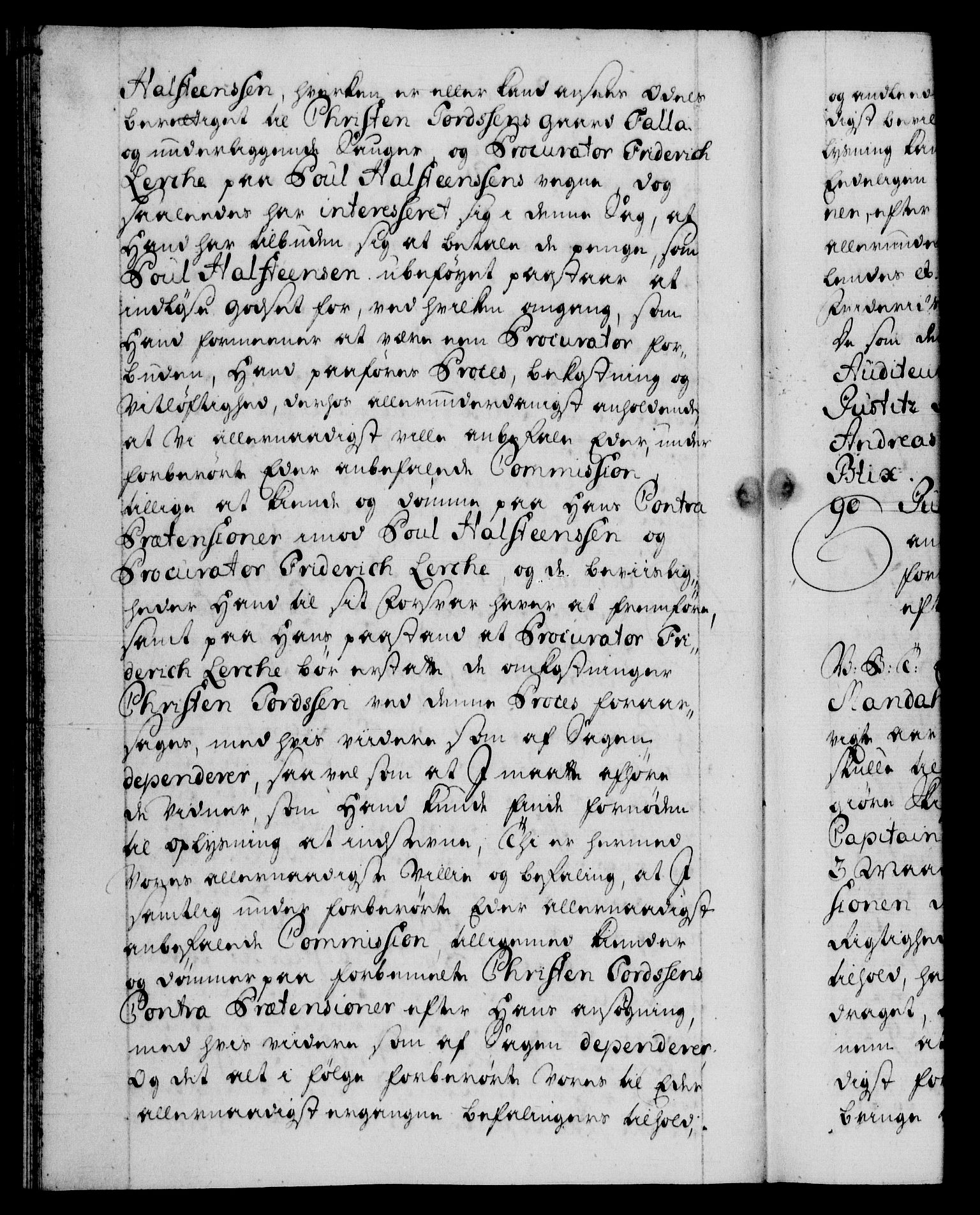 Danske Kanselli 1572-1799, AV/RA-EA-3023/F/Fc/Fca/Fcab/L0026: Norske tegnelser, 1734-1735, s. 77b