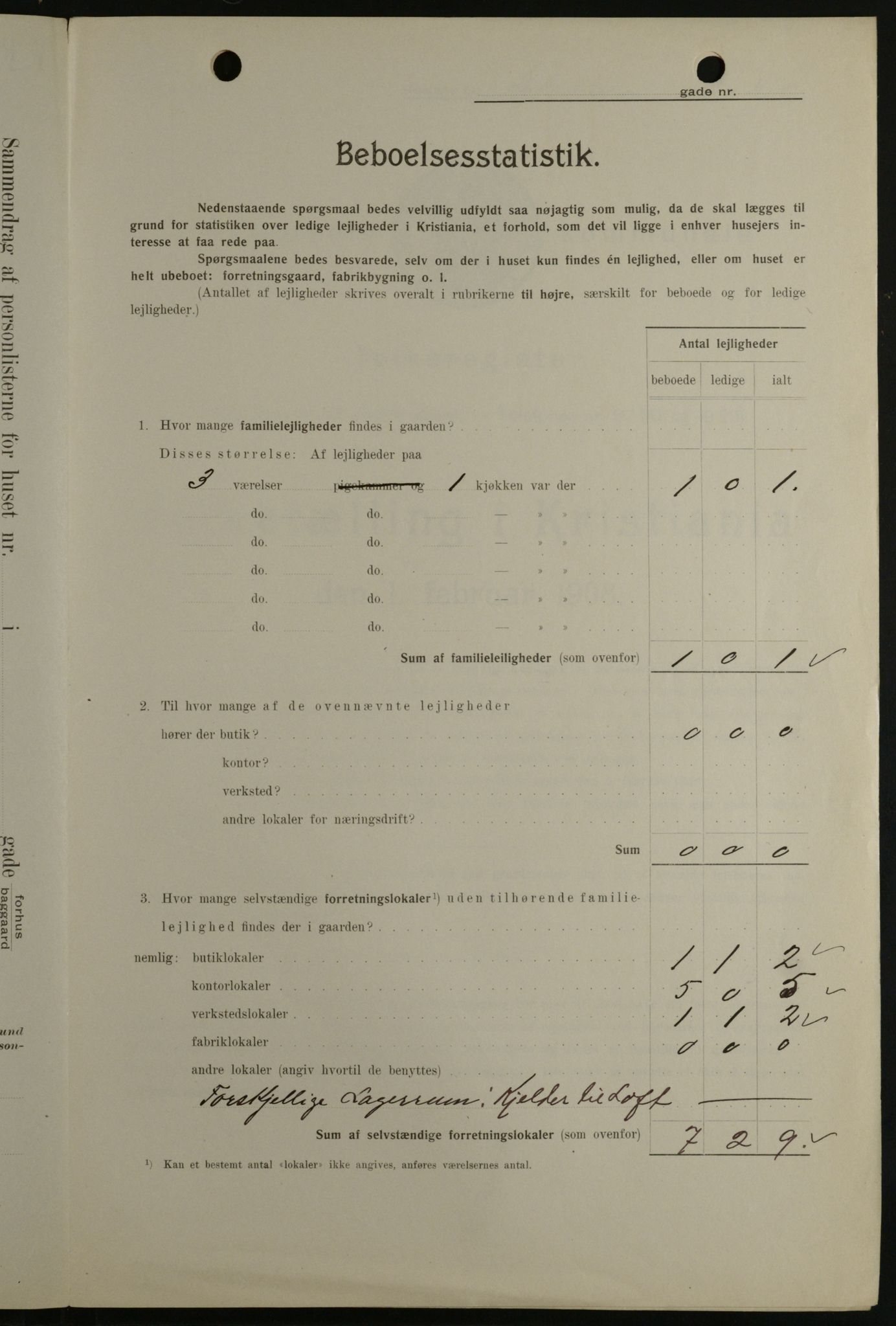 OBA, Kommunal folketelling 1.2.1908 for Kristiania kjøpstad, 1908, s. 52324