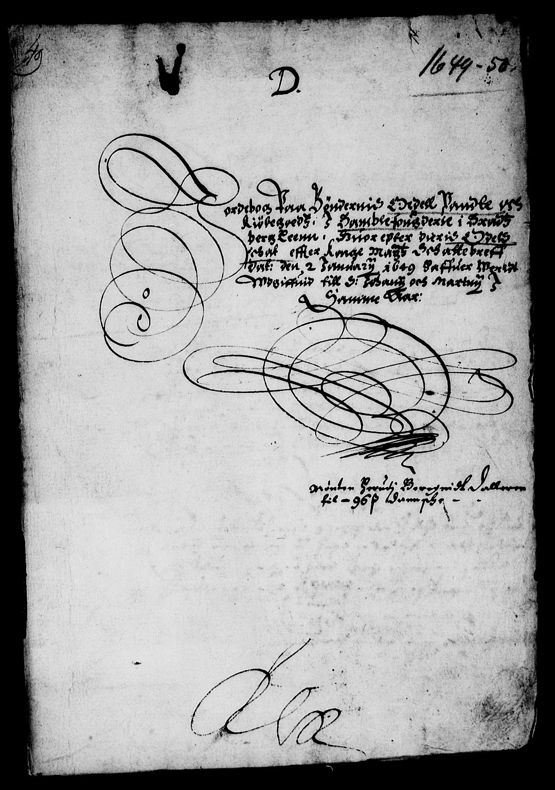Rentekammeret inntil 1814, Reviderte regnskaper, Lensregnskaper, AV/RA-EA-5023/R/Rb/Rbp/L0035: Bratsberg len, 1648-1650