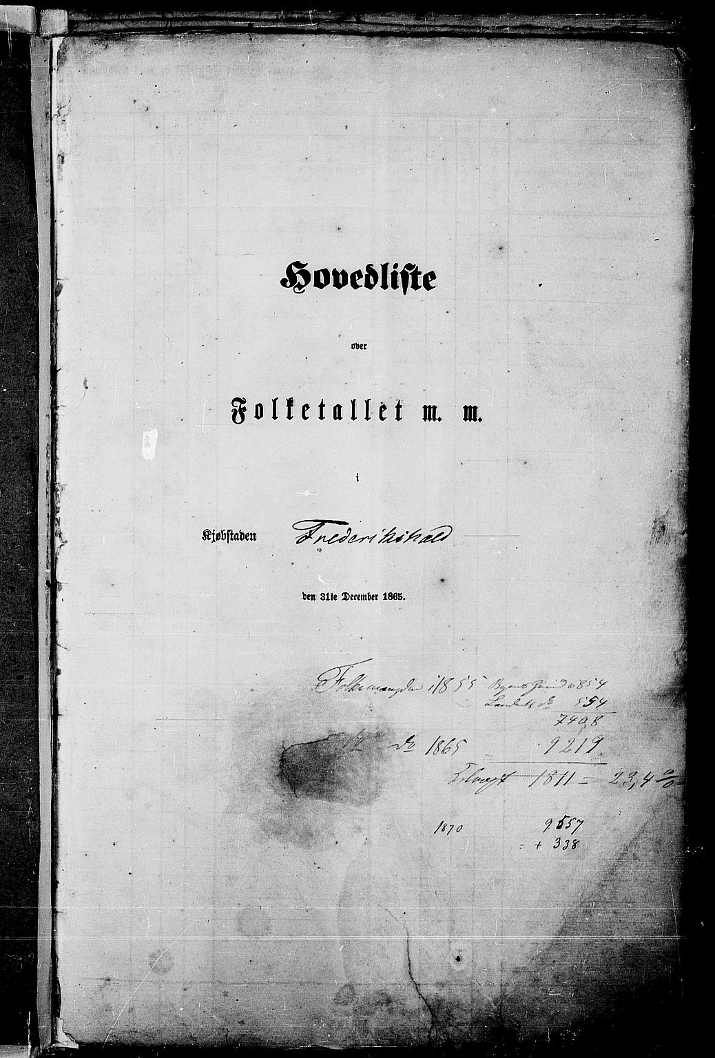 RA, Folketelling 1865 for 0101P Fredrikshald prestegjeld, 1865, s. 4
