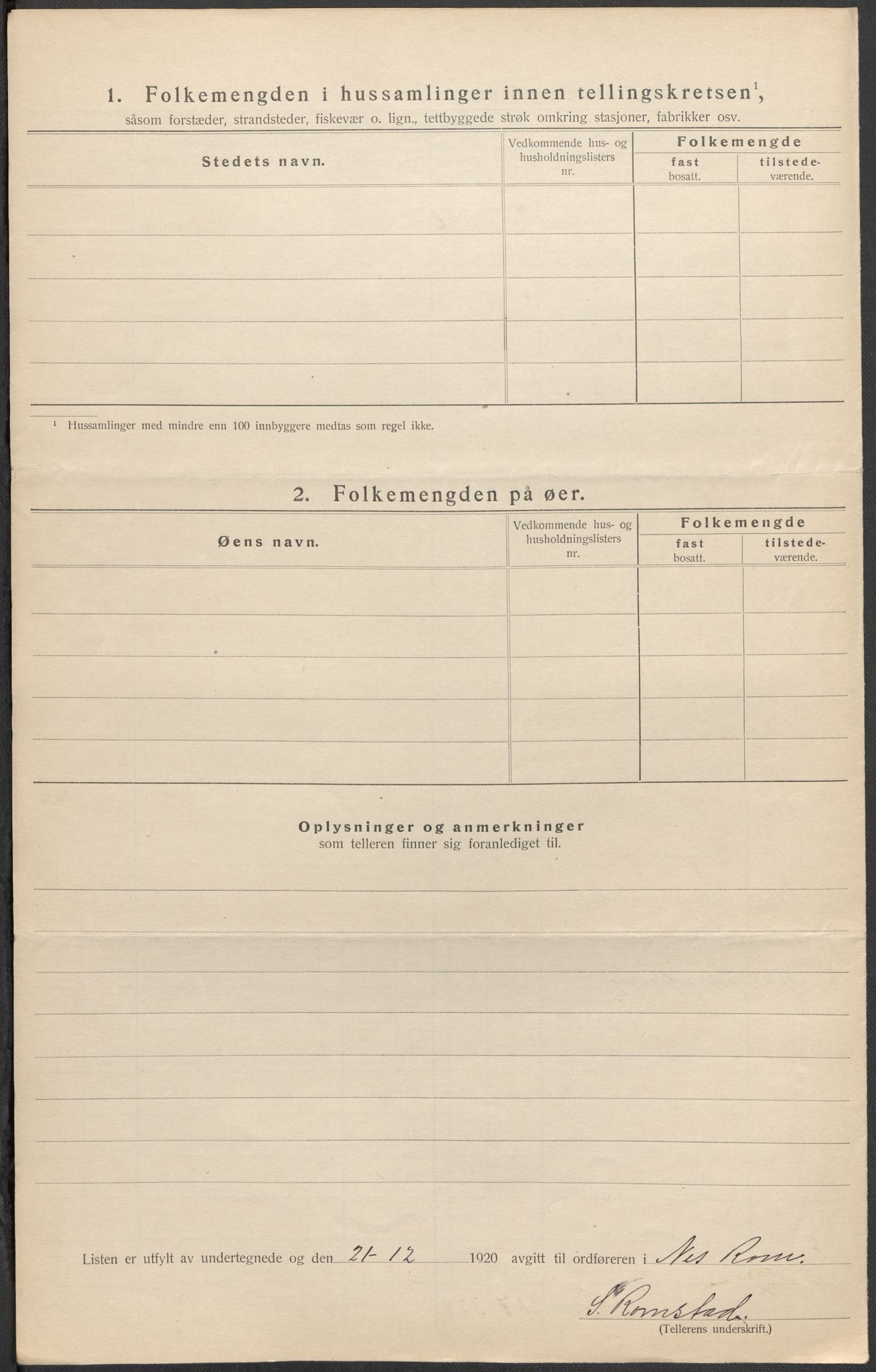 SAO, Folketelling 1920 for 0236 Nes herred, 1920, s. 13