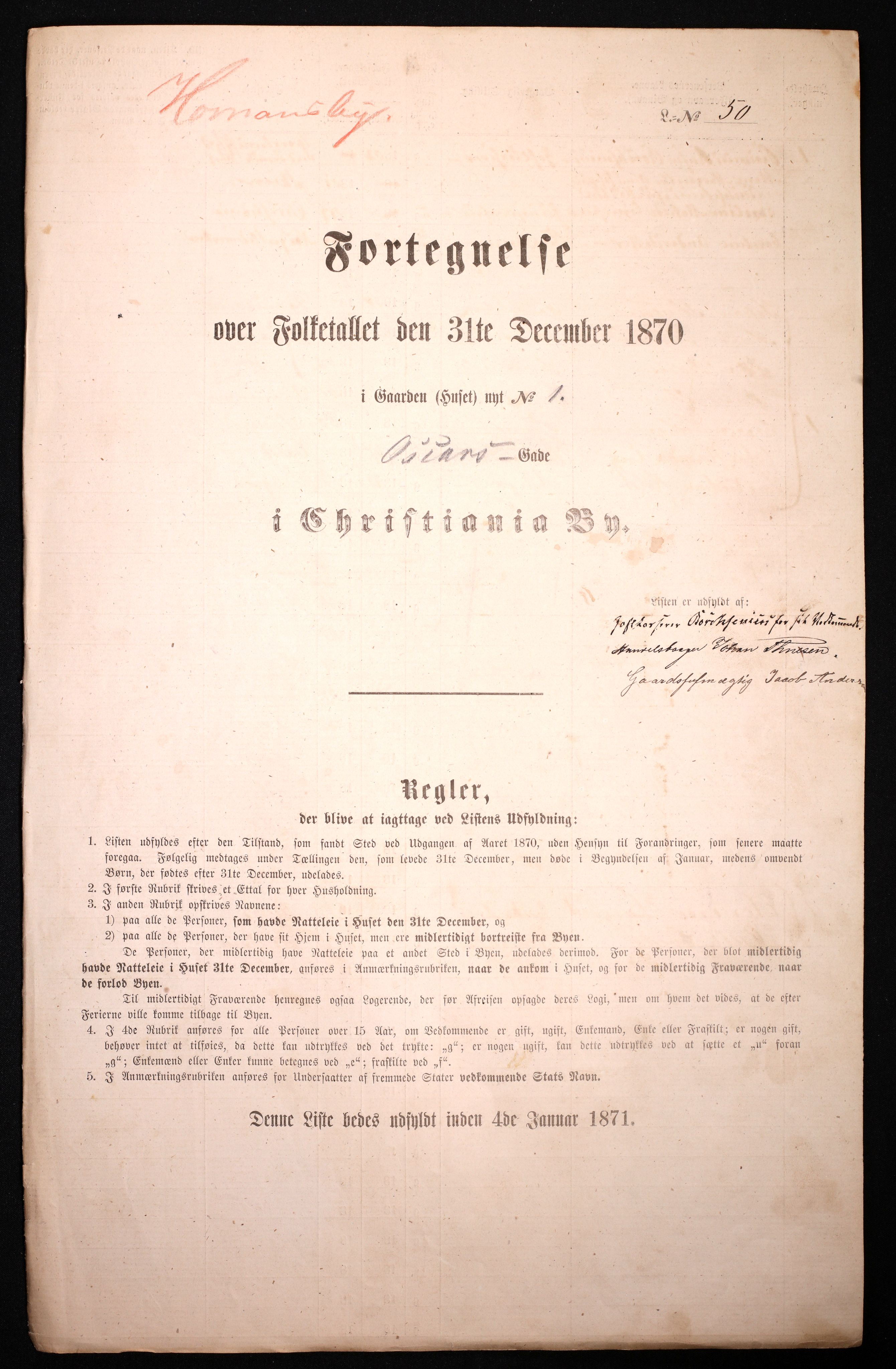 RA, Folketelling 1870 for 0301 Kristiania kjøpstad, 1870, s. 2703