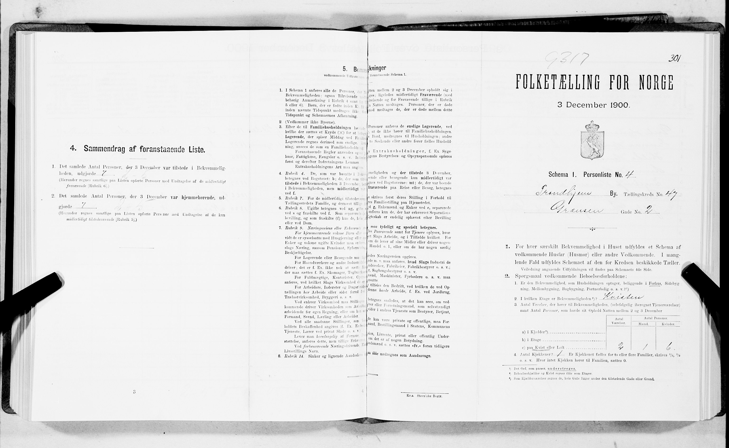 SAT, Folketelling 1900 for 1601 Trondheim kjøpstad, 1900, s. 7604