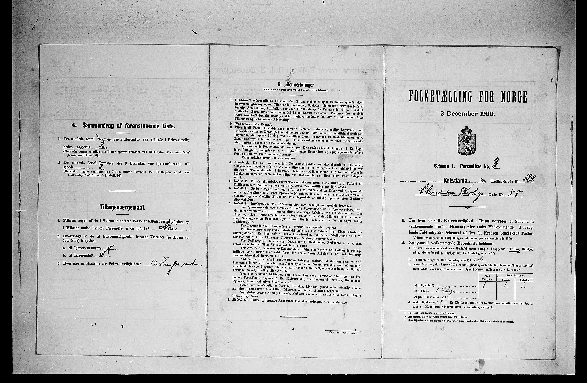 SAO, Folketelling 1900 for 0301 Kristiania kjøpstad, 1900, s. 12549