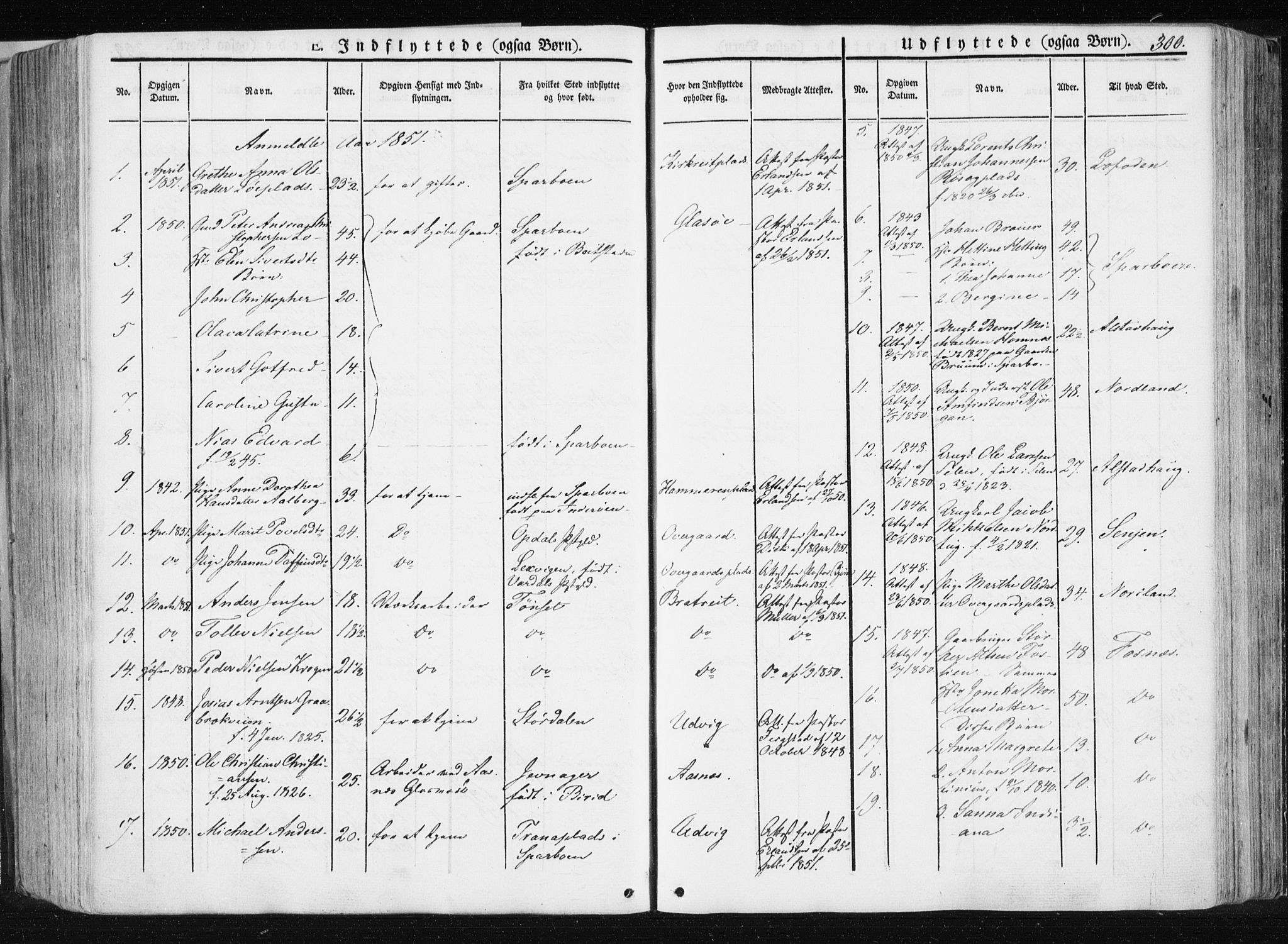 Ministerialprotokoller, klokkerbøker og fødselsregistre - Nord-Trøndelag, SAT/A-1458/741/L0393: Ministerialbok nr. 741A07, 1849-1863, s. 300