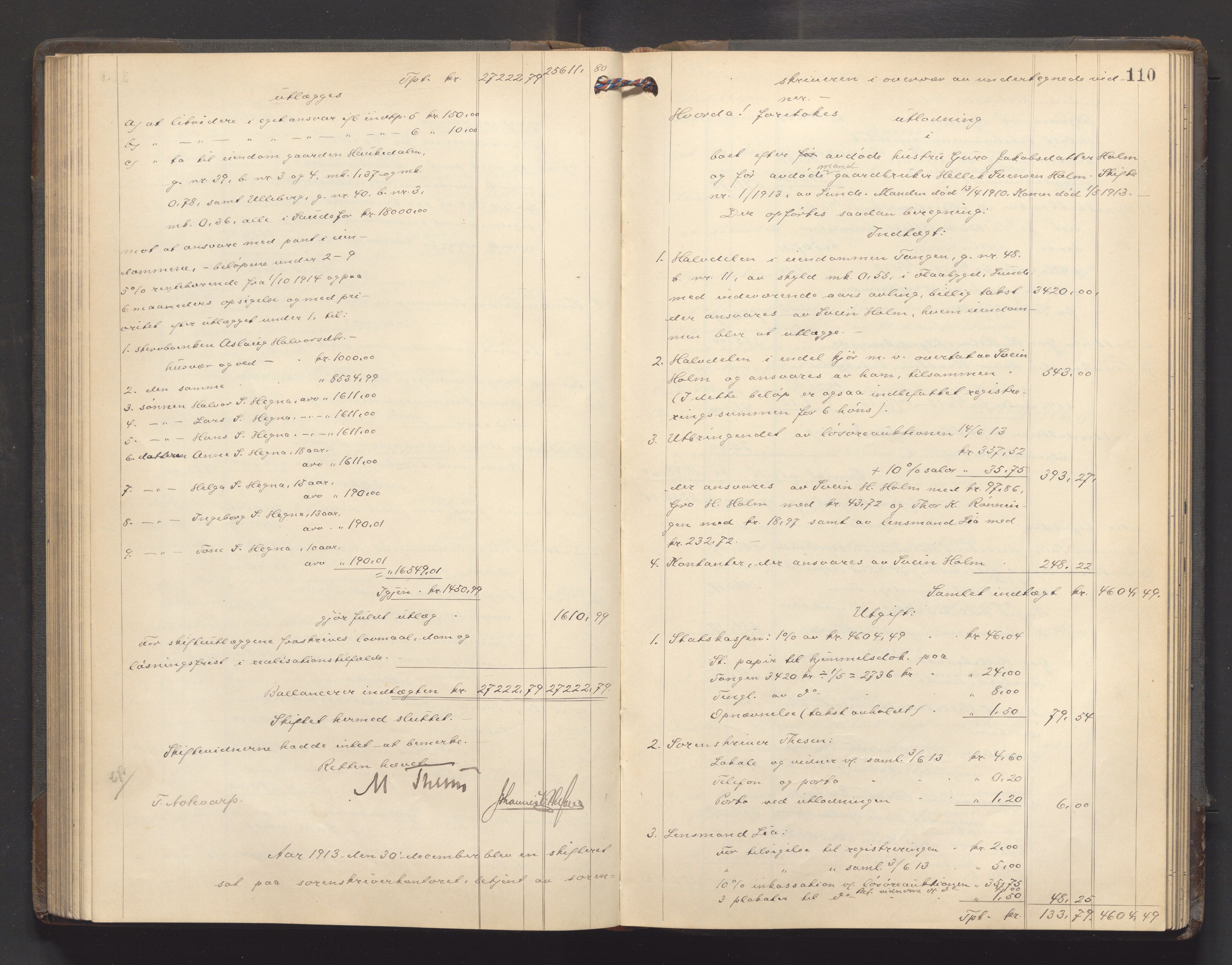 Nedre Telemark sorenskriveri, AV/SAKO-A-135/H/Hb/Hbe/L0007: Skifteutlodningsprotokoll, 1910-1916, s. 109b-110a