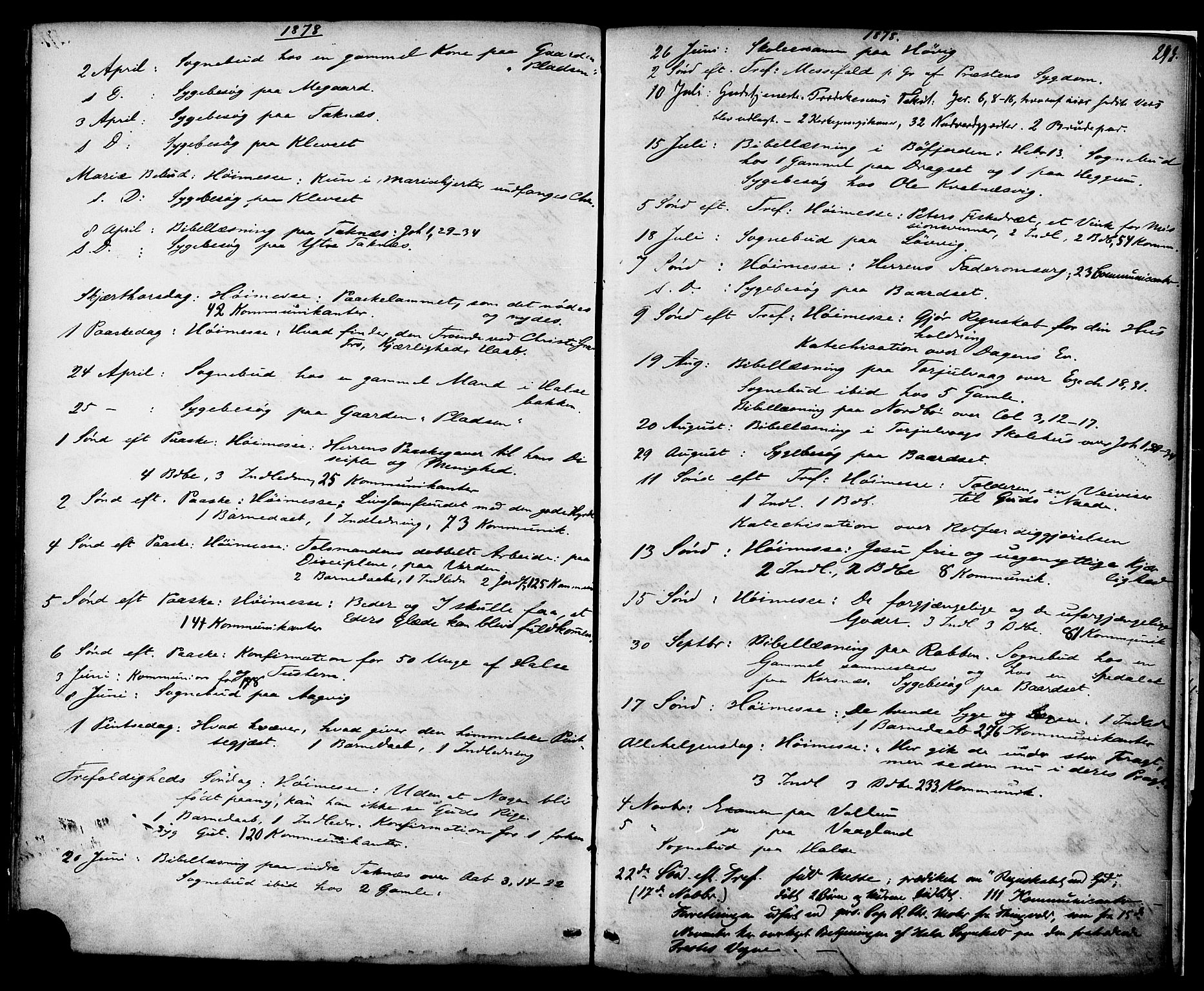 Ministerialprotokoller, klokkerbøker og fødselsregistre - Møre og Romsdal, AV/SAT-A-1454/576/L0884: Ministerialbok nr. 576A02, 1865-1879, s. 293