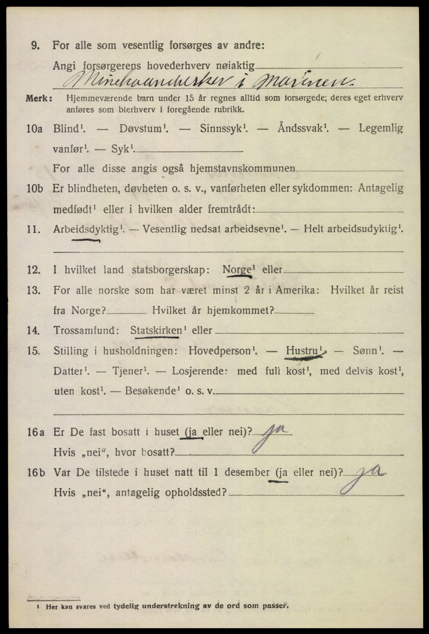 SAK, Folketelling 1920 for 1012 Oddernes herred, 1920, s. 10272