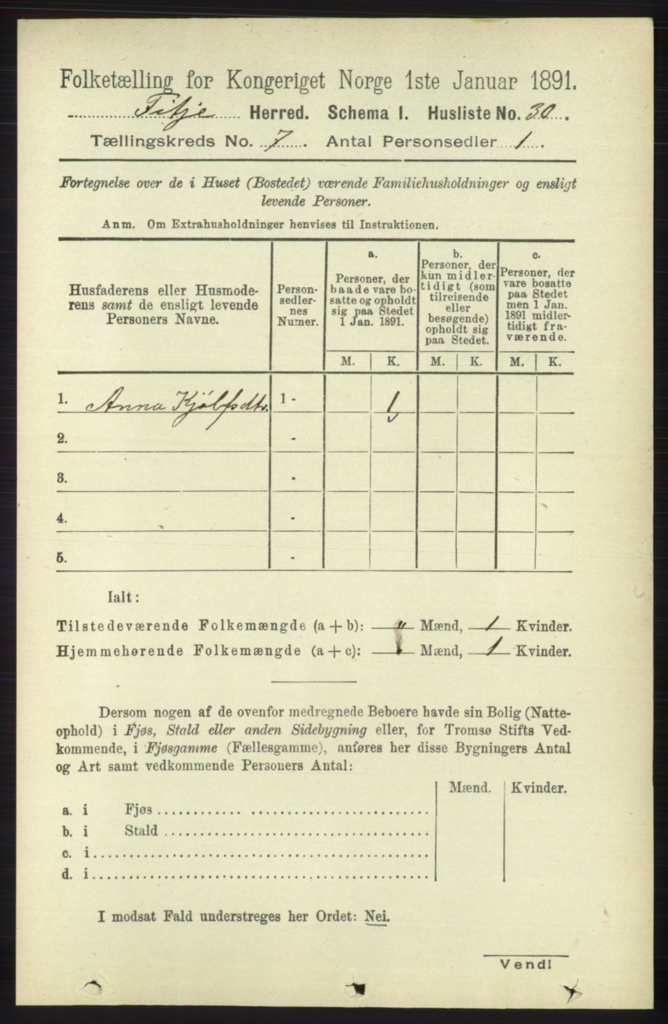 RA, Folketelling 1891 for 1222 Fitjar herred, 1891, s. 2775