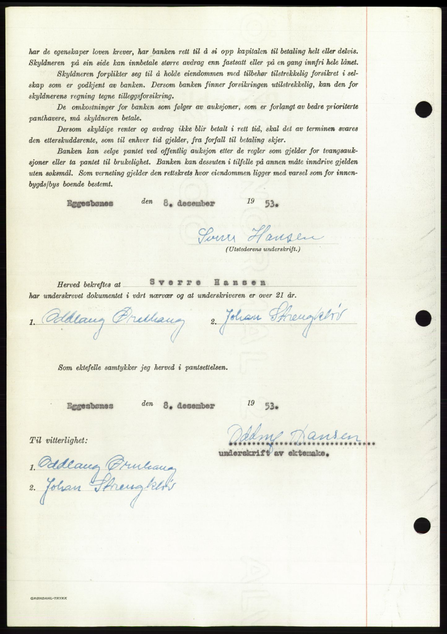 Søre Sunnmøre sorenskriveri, AV/SAT-A-4122/1/2/2C/L0124: Pantebok nr. 12B, 1953-1954, Dagboknr: 40/1954