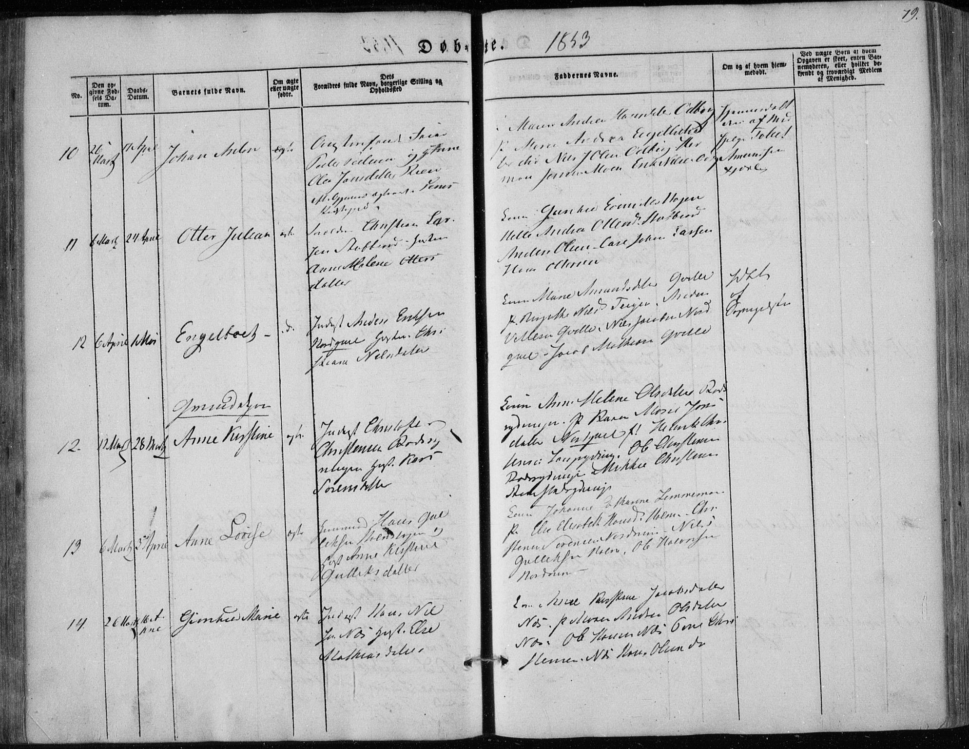 Hedrum kirkebøker, AV/SAKO-A-344/F/Fa/L0006: Ministerialbok nr. I 6, 1849-1857, s. 79