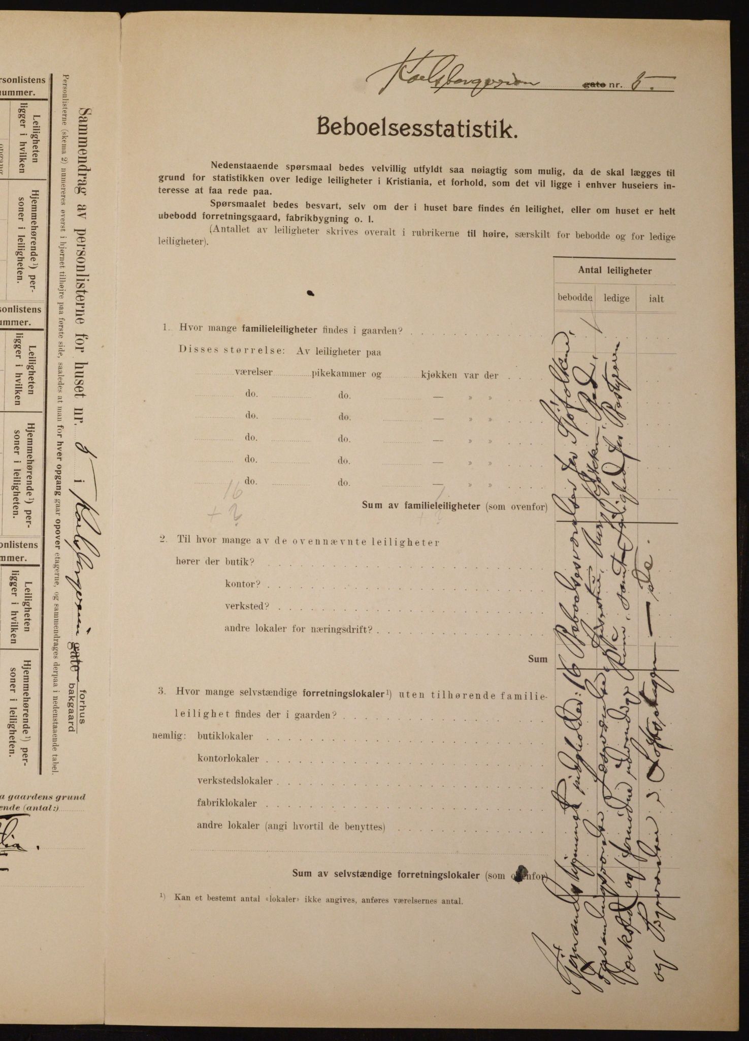 OBA, Kommunal folketelling 1.2.1910 for Kristiania, 1910, s. 47519