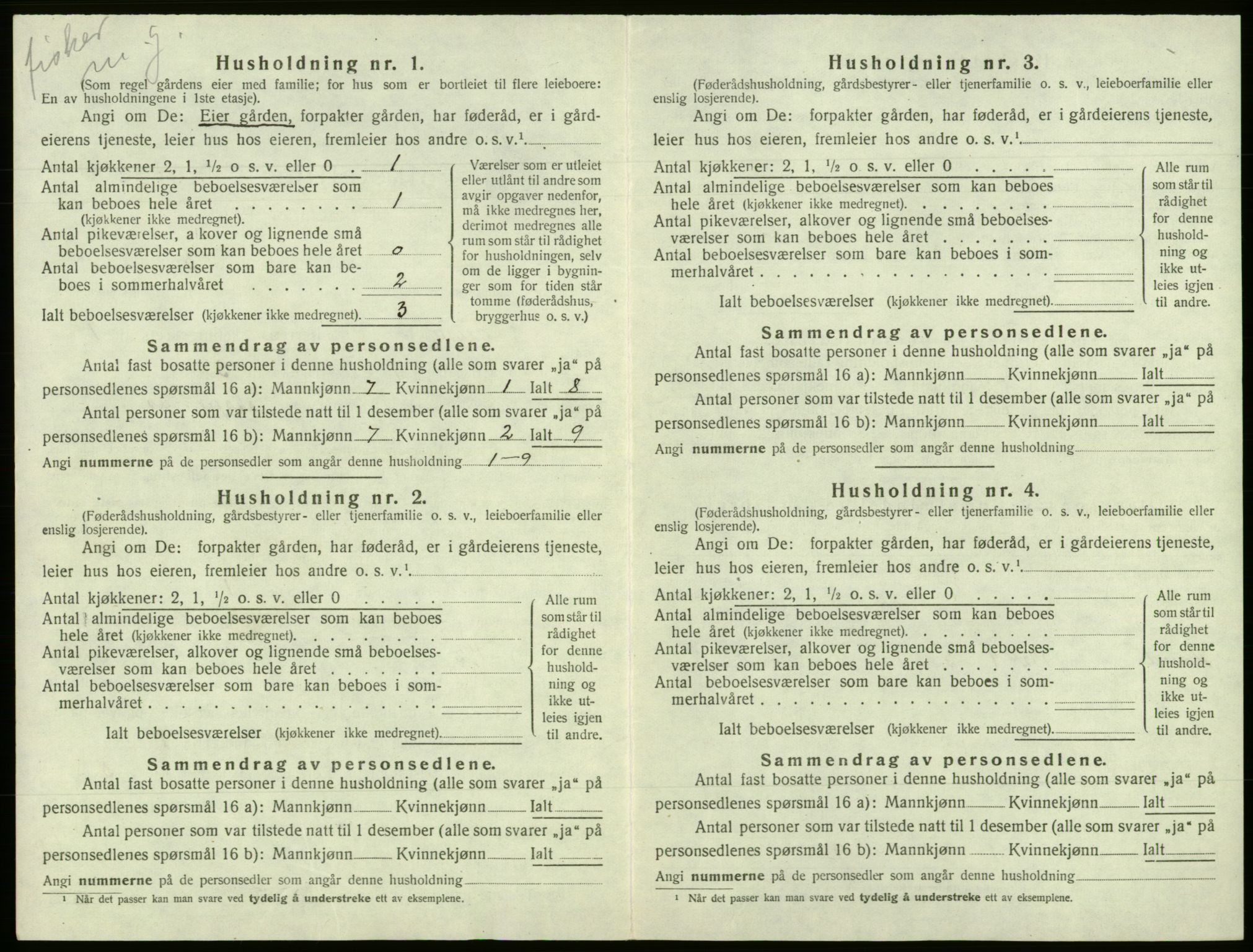 SAB, Folketelling 1920 for 1241 Fusa herred, 1920, s. 29