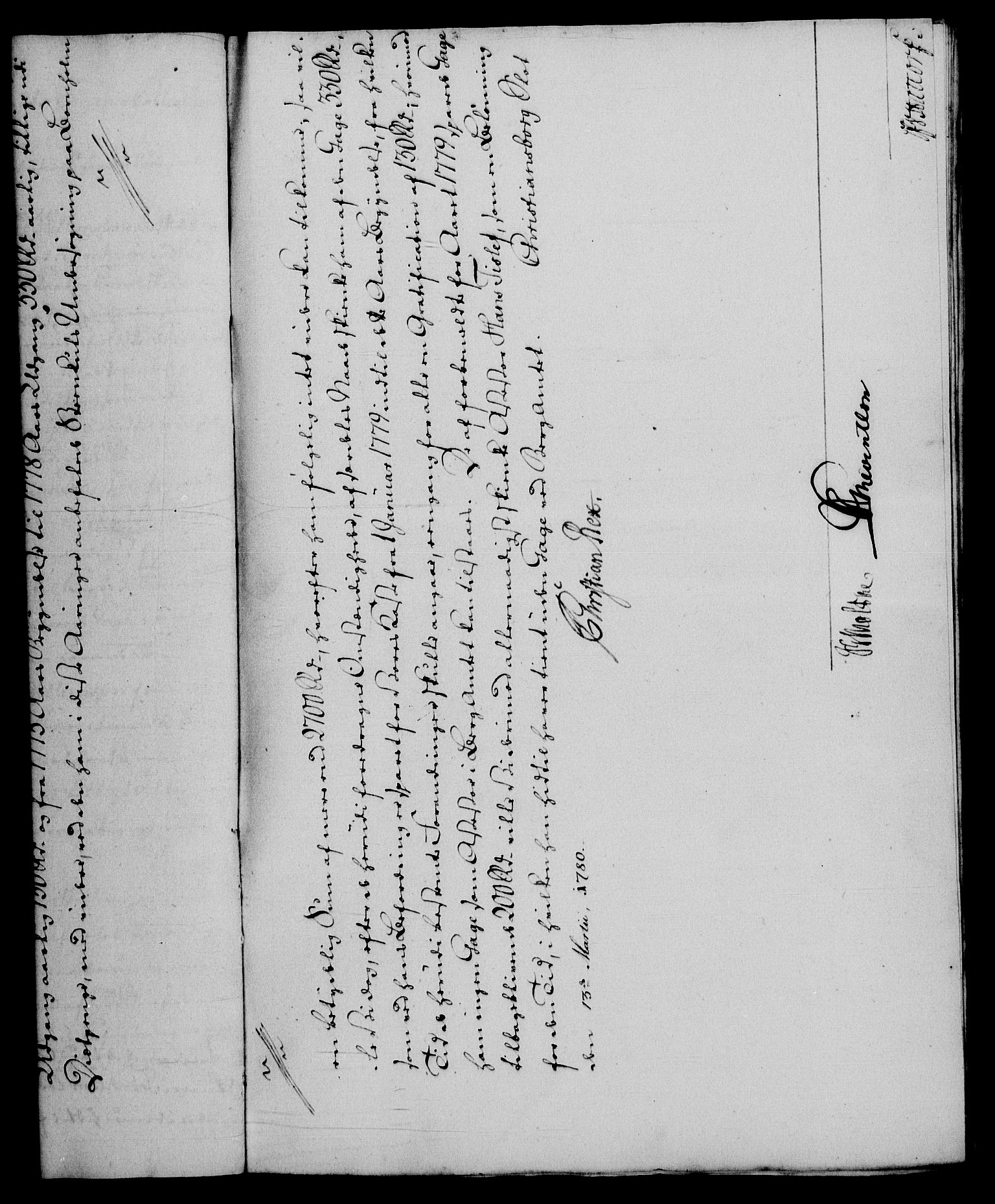 Rentekammeret, Renteskriverkontorene, AV/RA-EA-3115/M/Mf/Mfa/L0002: Resolusjonsprotokoll med register (merket RK 54.2), 1778-1780