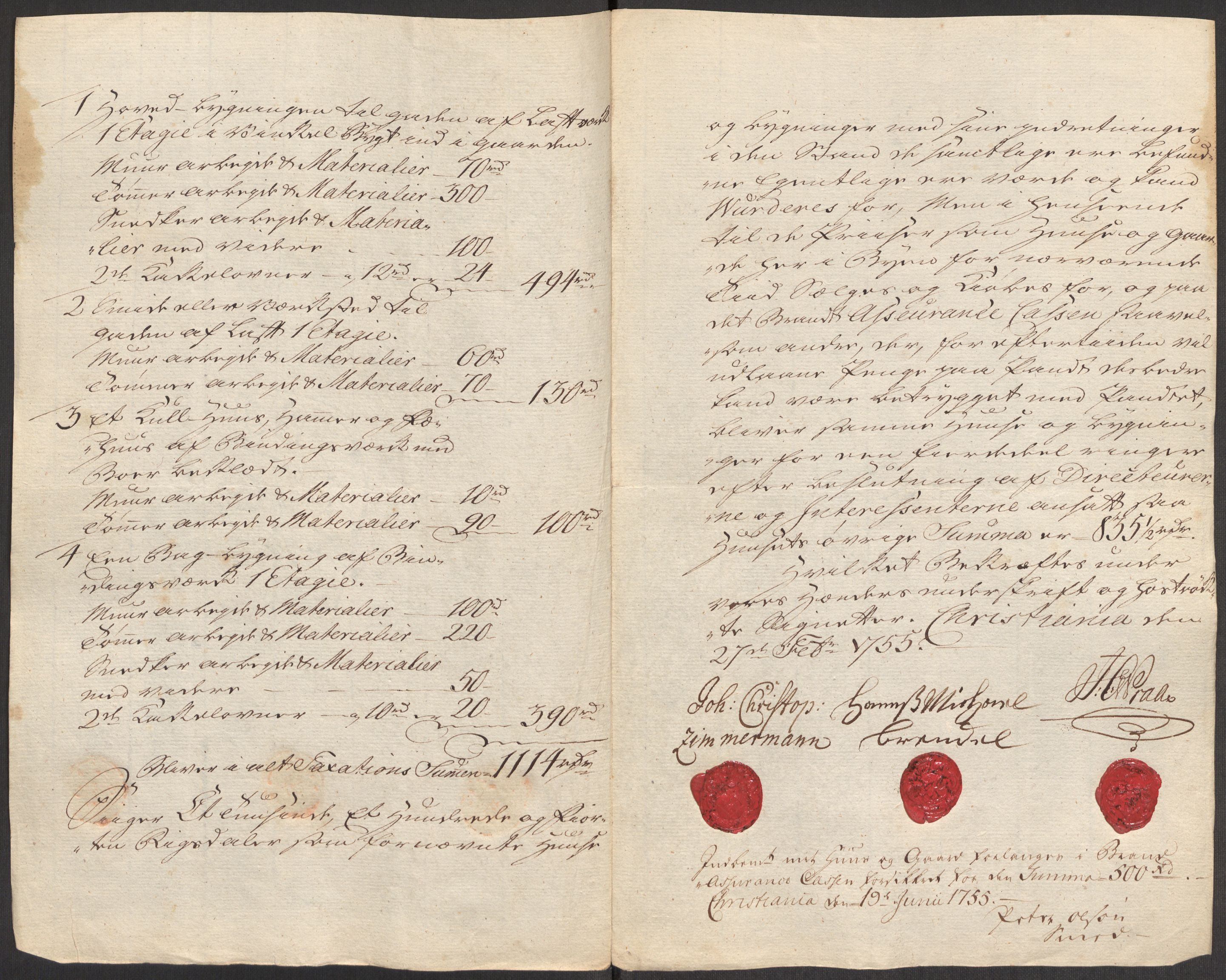 Kristiania magistrat, AV/SAO-A-10711/L/La/Lac/L0002: Branntakster, 1791-1803