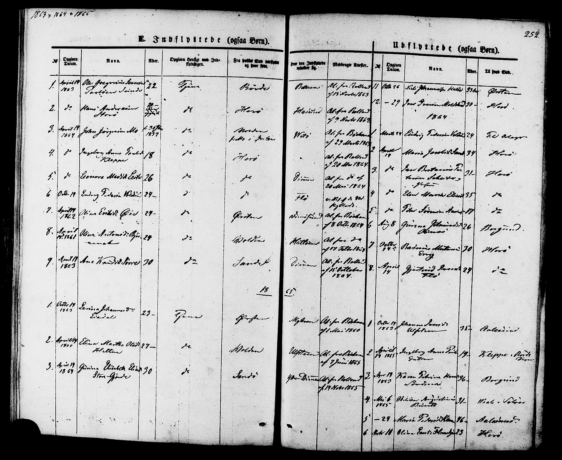 Ministerialprotokoller, klokkerbøker og fødselsregistre - Møre og Romsdal, SAT/A-1454/509/L0105: Ministerialbok nr. 509A03, 1848-1882, s. 252