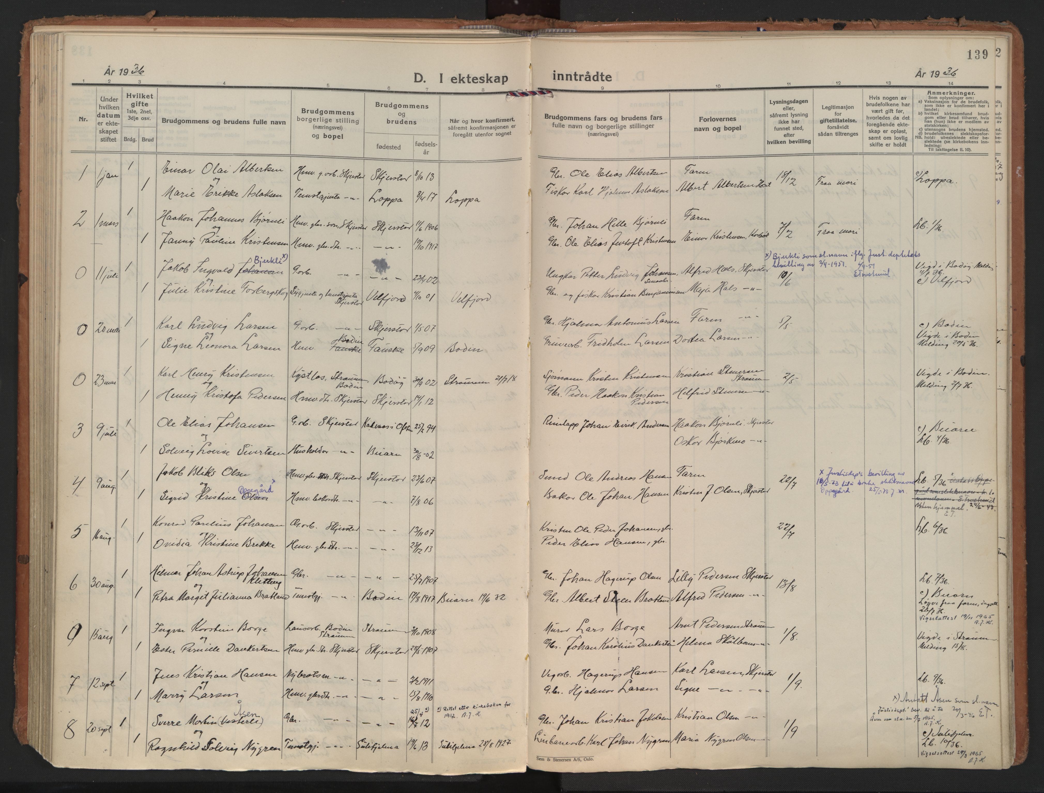 Ministerialprotokoller, klokkerbøker og fødselsregistre - Nordland, SAT/A-1459/852/L0749: Ministerialbok nr. 852A19, 1933-1951, s. 139