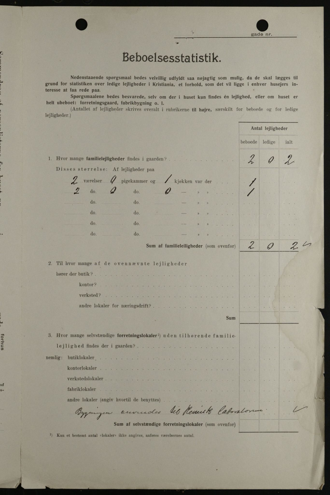 OBA, Kommunal folketelling 1.2.1908 for Kristiania kjøpstad, 1908, s. 24037