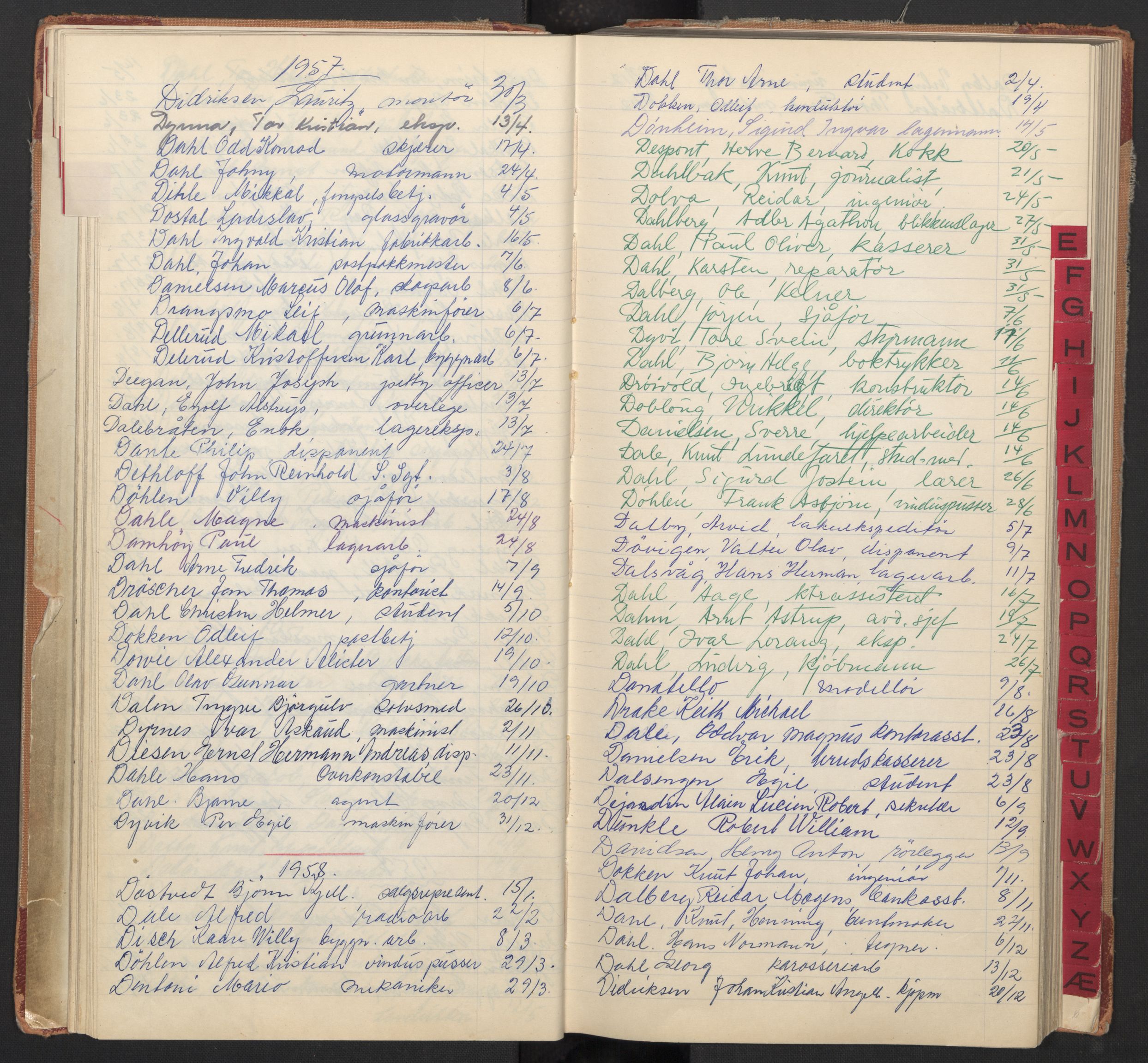 Oslo byfogd avd. I, AV/SAO-A-10220/L/La/L0009: Vigselsregister, 1955-1958, s. 28