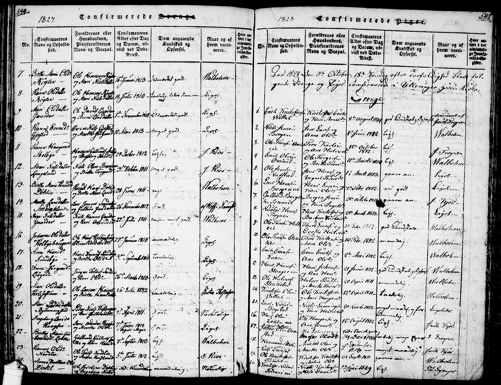 Ullensaker prestekontor Kirkebøker, AV/SAO-A-10236a/F/Fa/L0013: Ministerialbok nr. I 13, 1815-1835, s. 544-545