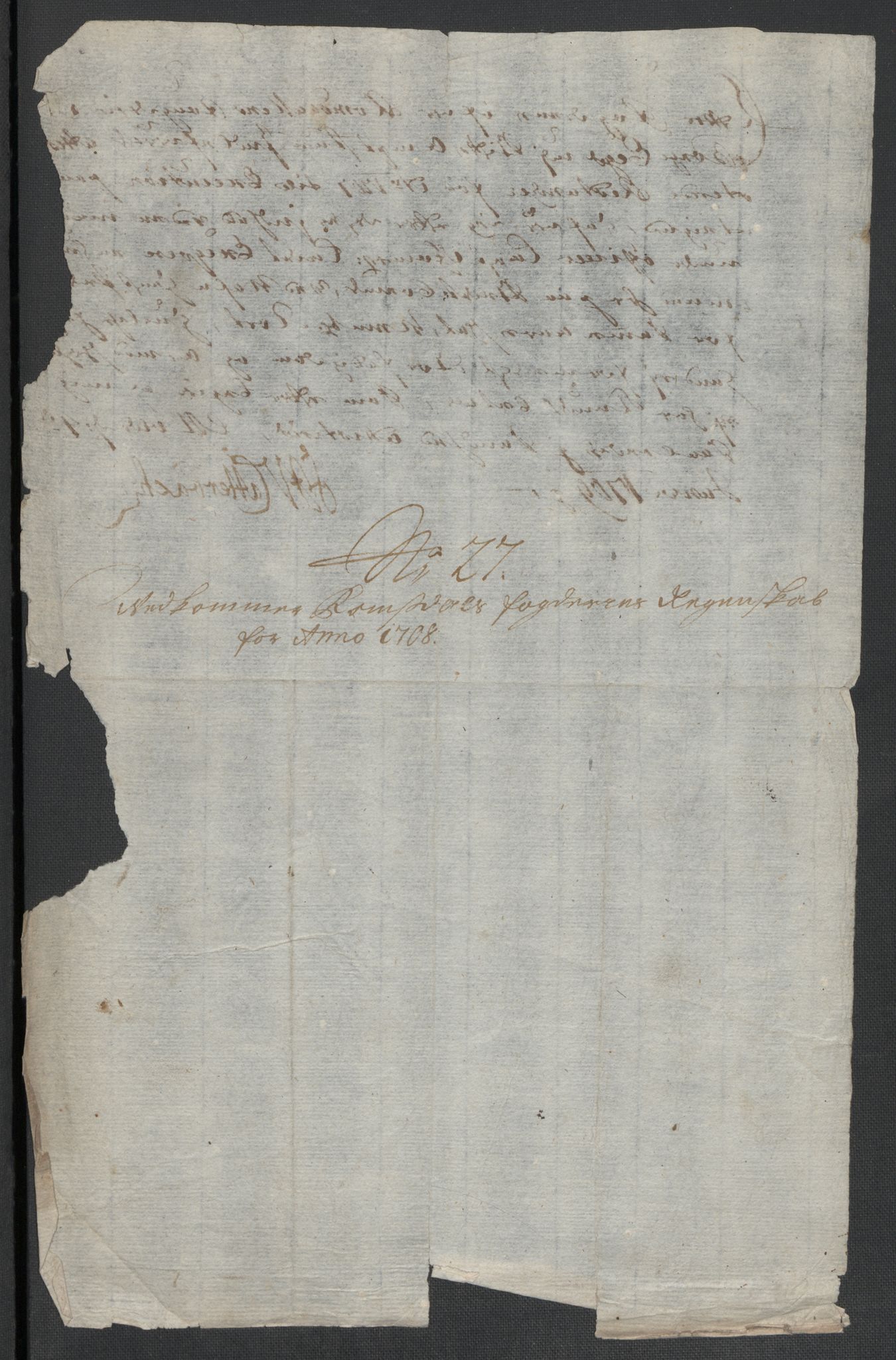 Rentekammeret inntil 1814, Reviderte regnskaper, Fogderegnskap, AV/RA-EA-4092/R55/L3658: Fogderegnskap Romsdal, 1707-1708, s. 343