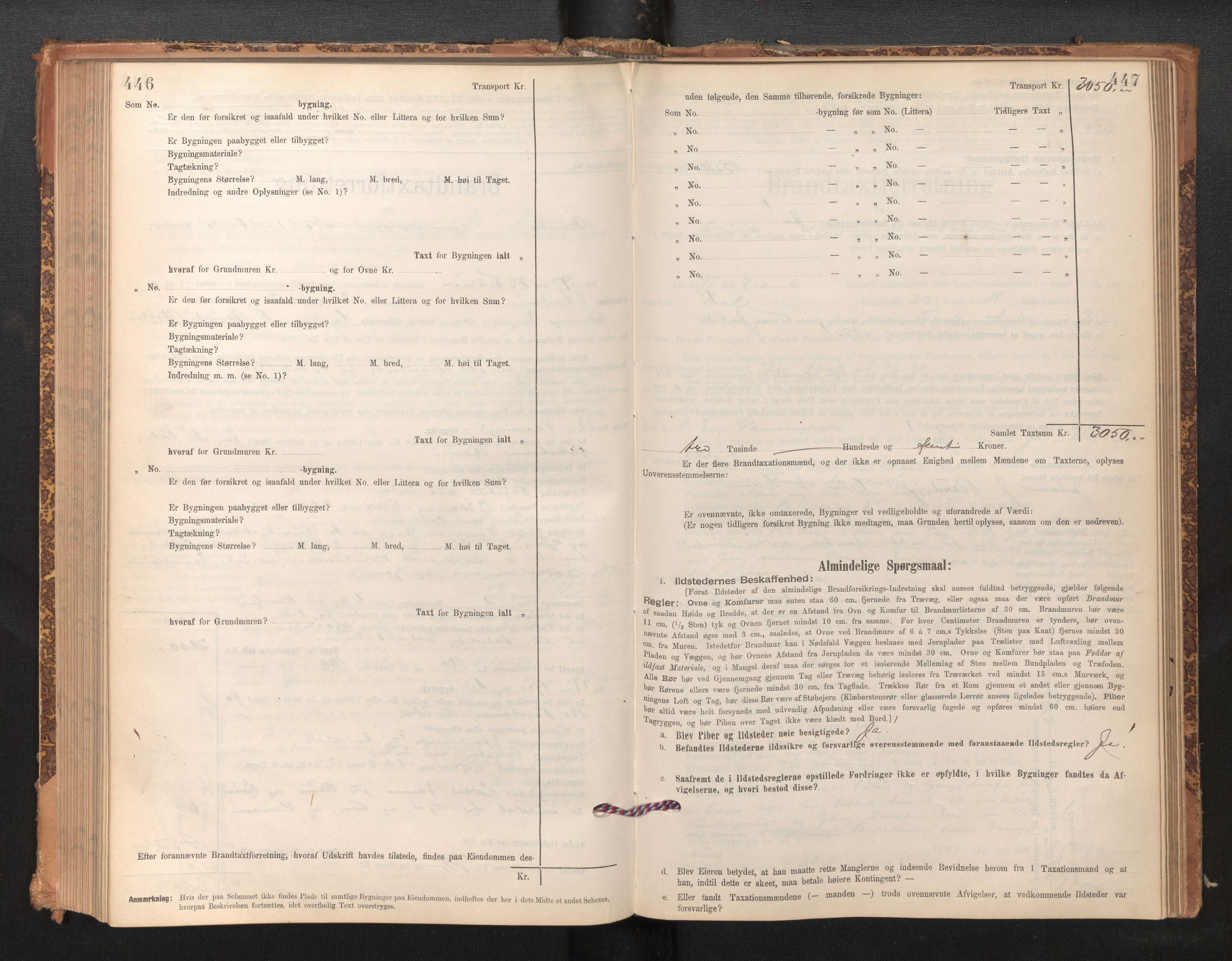 Lensmannen i Bruvik, SAB/A-31301/0012/L0006: Branntakstprotokoll, skjematakst, 1894-1906, s. 446-447