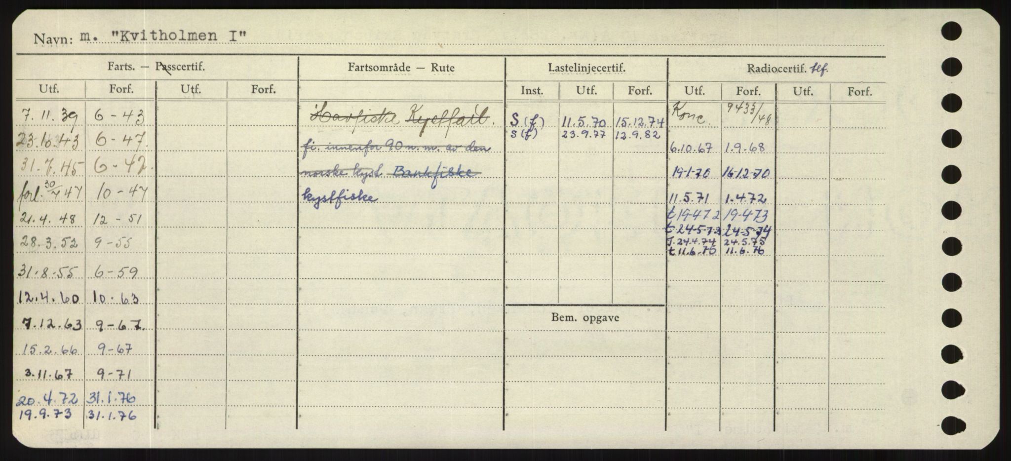 Sjøfartsdirektoratet med forløpere, Skipsmålingen, RA/S-1627/H/Hd/L0021: Fartøy, Kor-Kår, s. 362