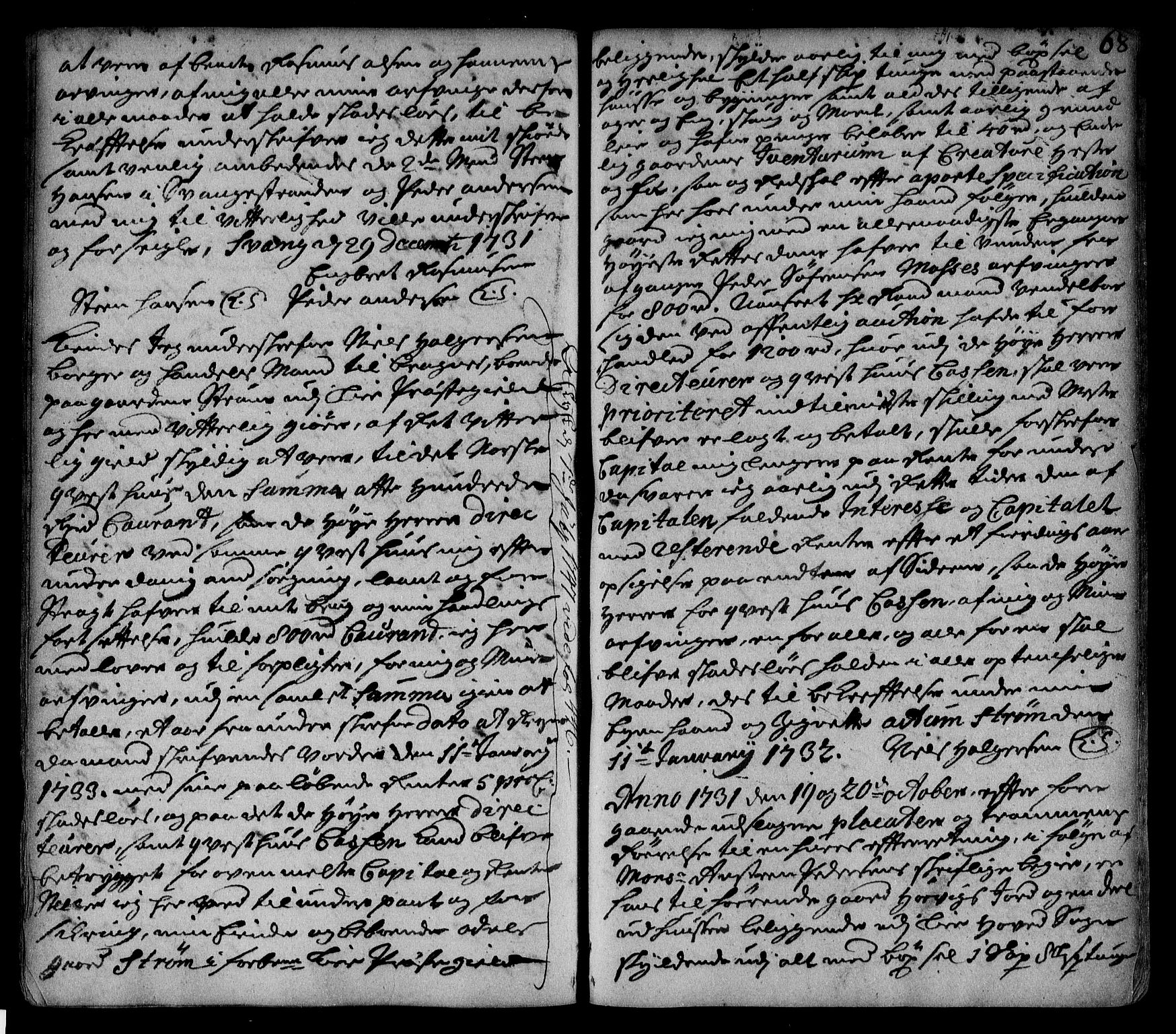 Lier, Røyken og Hurum sorenskriveri, SAKO/A-89/G/Ga/Gaa/L0002: Pantebok nr. II, 1725-1755, s. 68