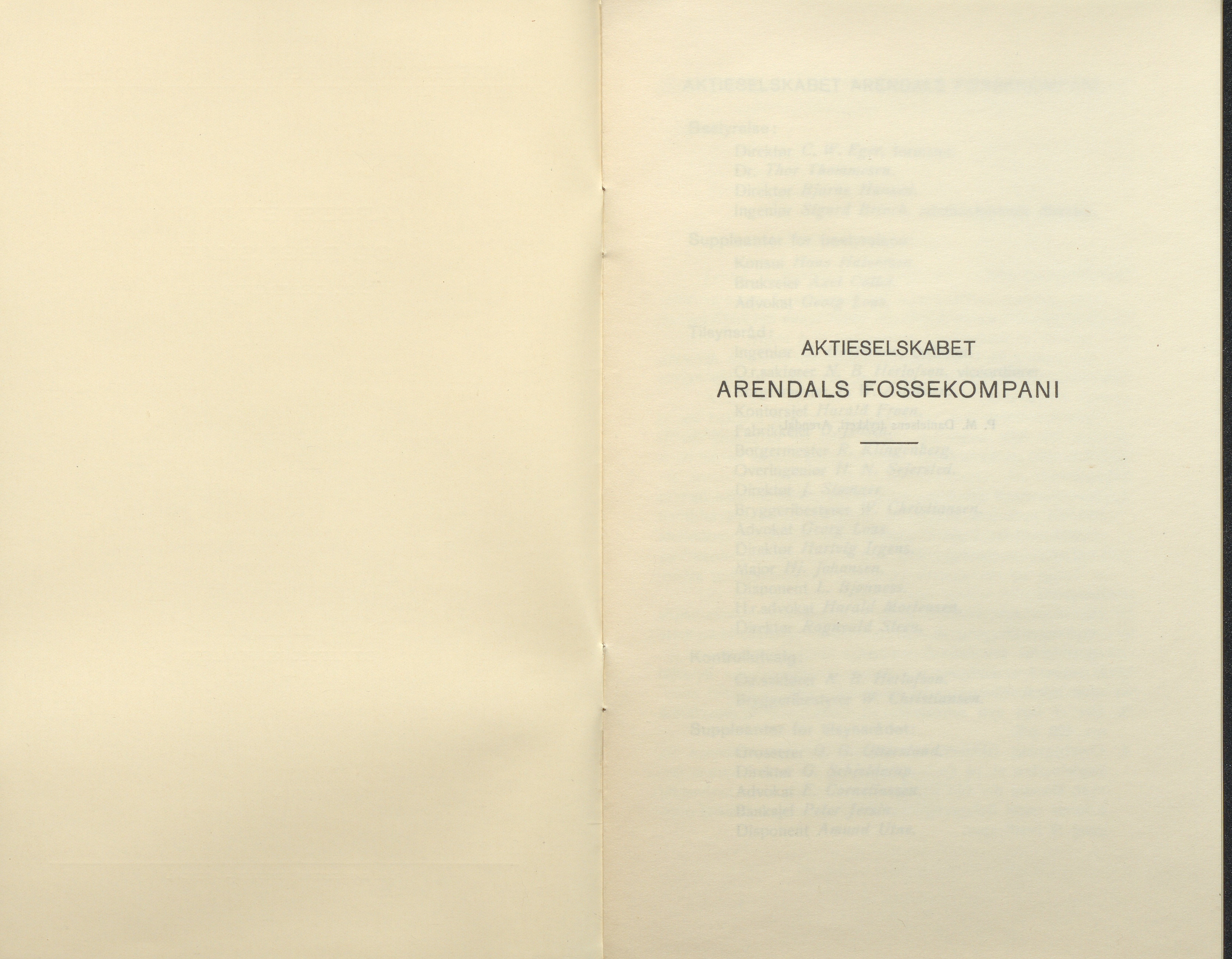 Arendals Fossekompani, AAKS/PA-2413/X/X01/L0001/0010: Beretninger, regnskap, balansekonto, gevinst- og tapskonto / Årsberetning og regnskap 1936 - 1942, 1936-1942