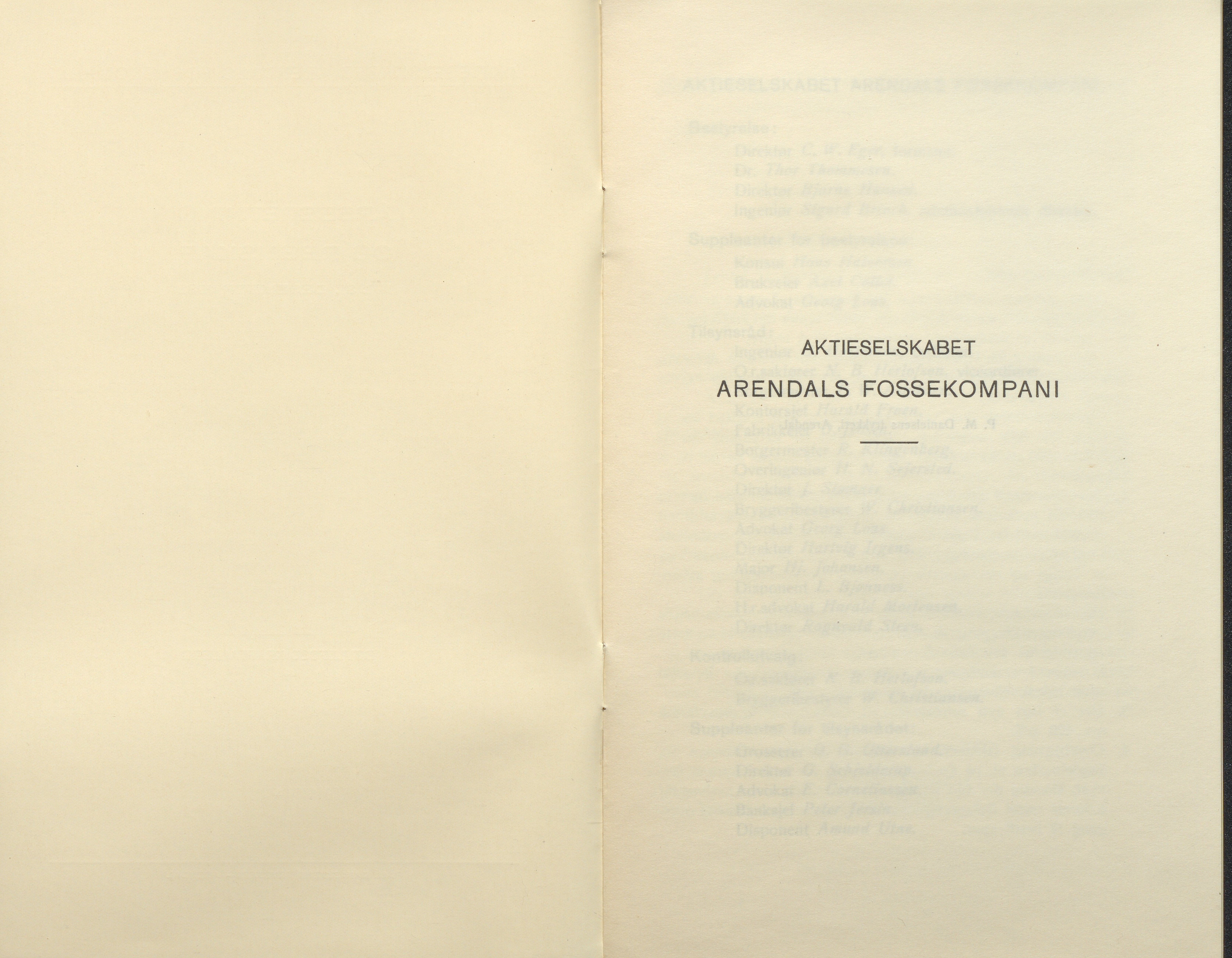 Arendals Fossekompani, AAKS/PA-2413/X/X01/L0001/0010: Beretninger, regnskap, balansekonto, gevinst- og tapskonto / Årsberetning og regnskap 1936 - 1942, 1936-1942