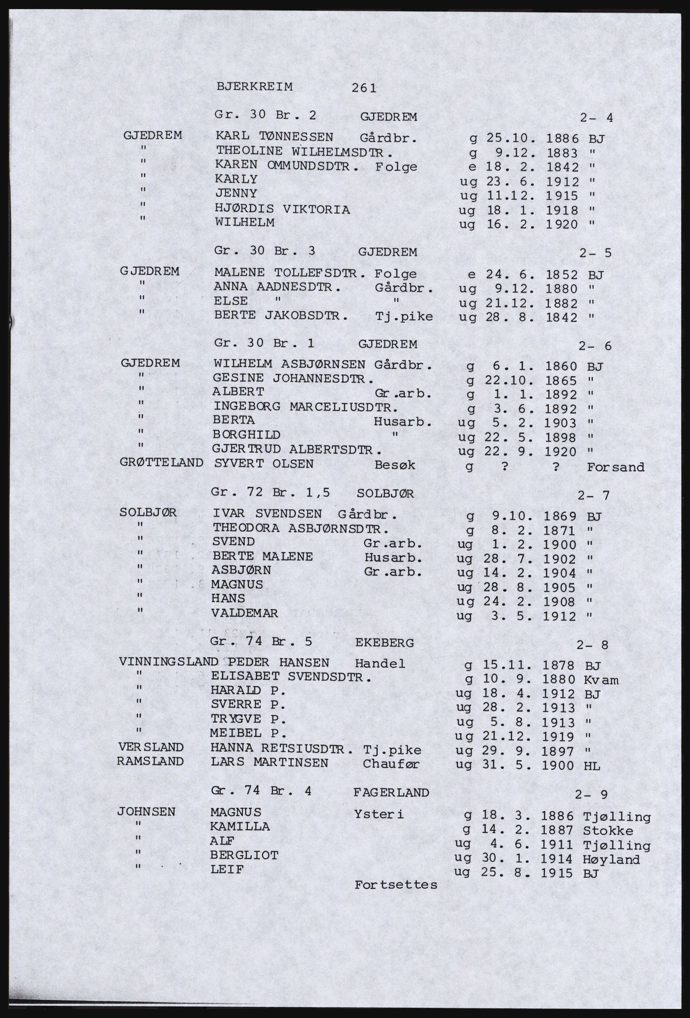 SAST, Avskrift av folketellingen 1920 for Dalane, 1920, s. 719