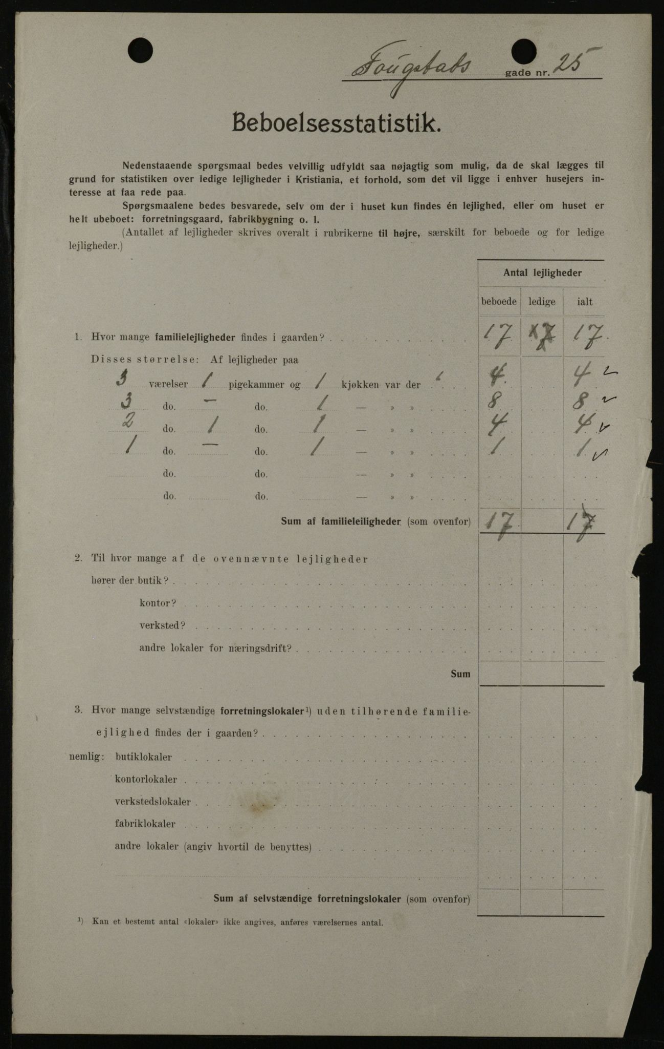 OBA, Kommunal folketelling 1.2.1908 for Kristiania kjøpstad, 1908, s. 22987