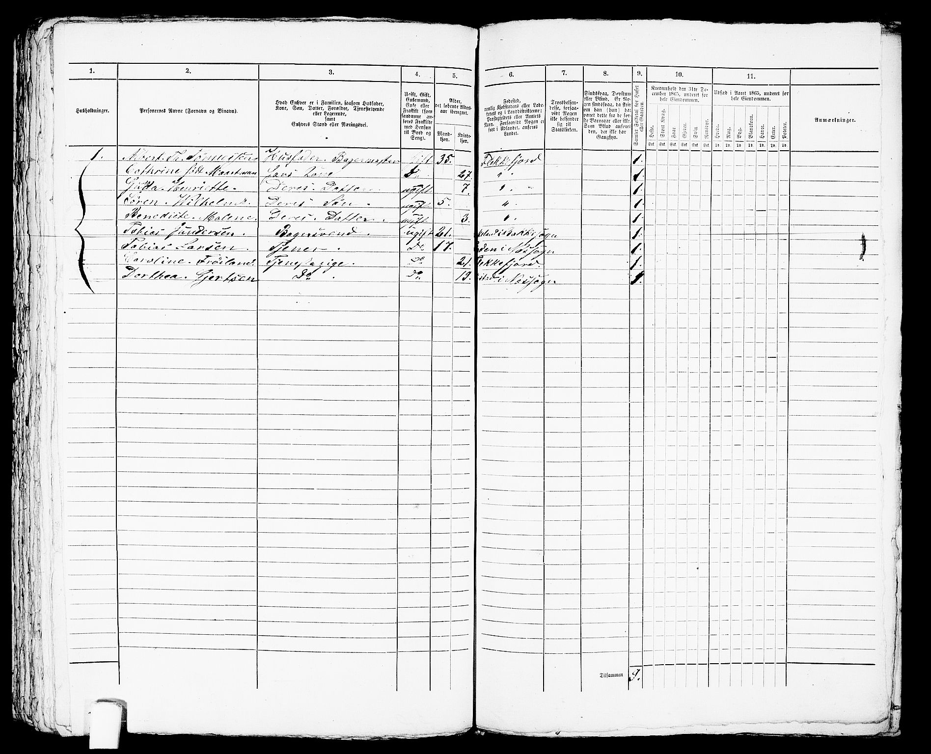 RA, Folketelling 1865 for 1004B Flekkefjord prestegjeld, Flekkefjord kjøpstad, 1865, s. 453