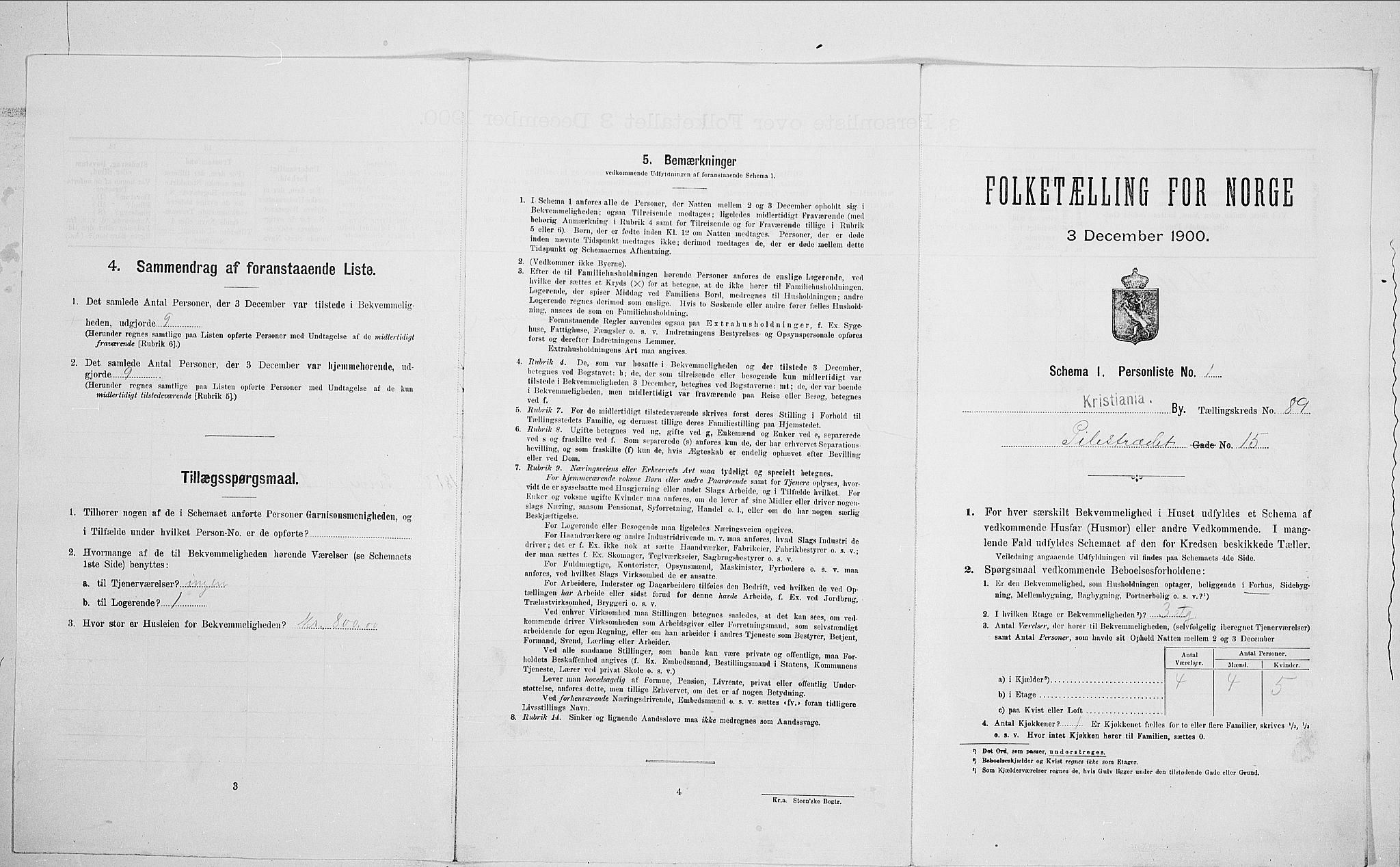 SAO, Folketelling 1900 for 0301 Kristiania kjøpstad, 1900, s. 71187