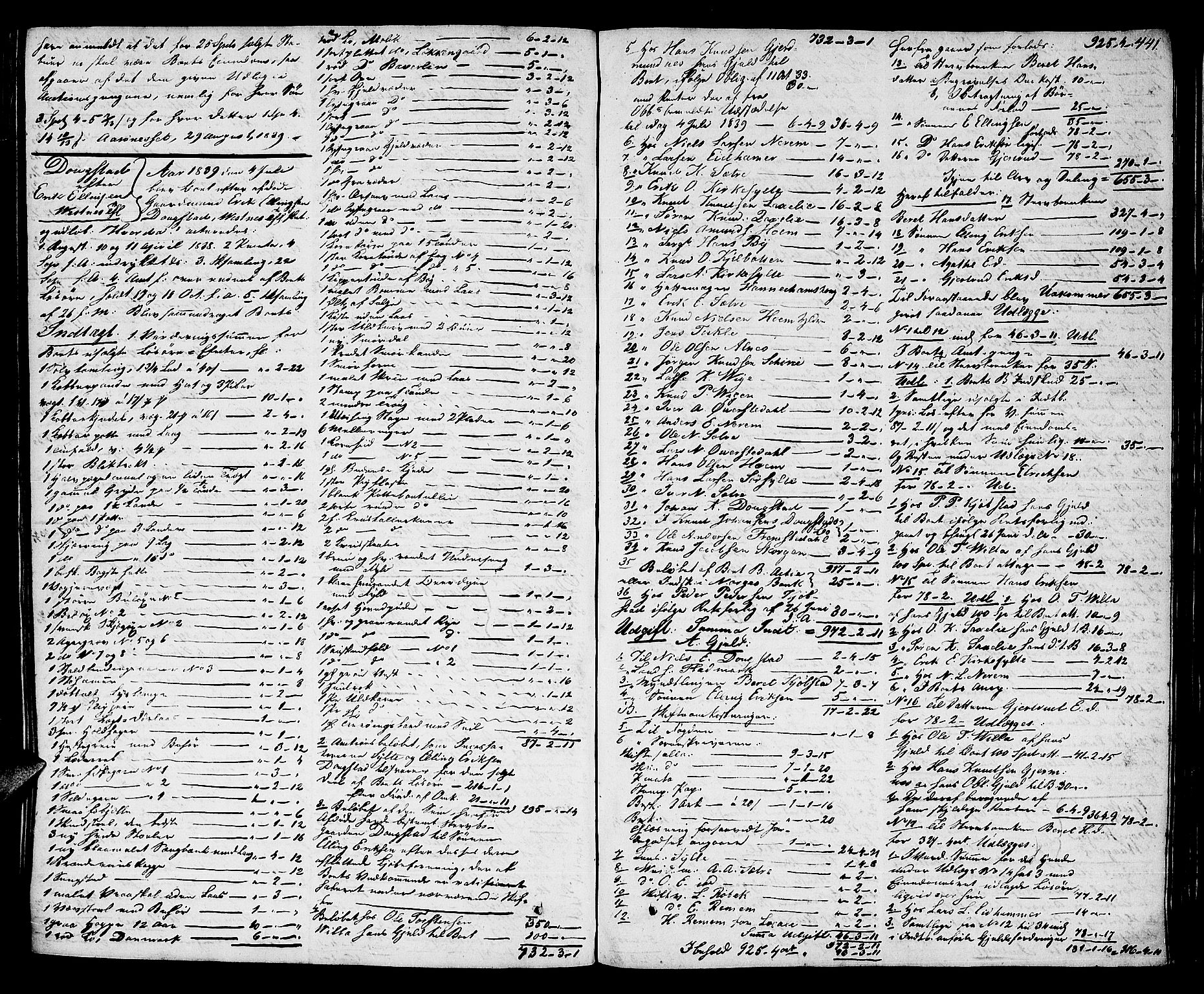 Romsdal sorenskriveri, AV/SAT-A-4149/1/3/3A/L0017: Skifteutlodnings Protokoll 3, 1832-1840, s. 441