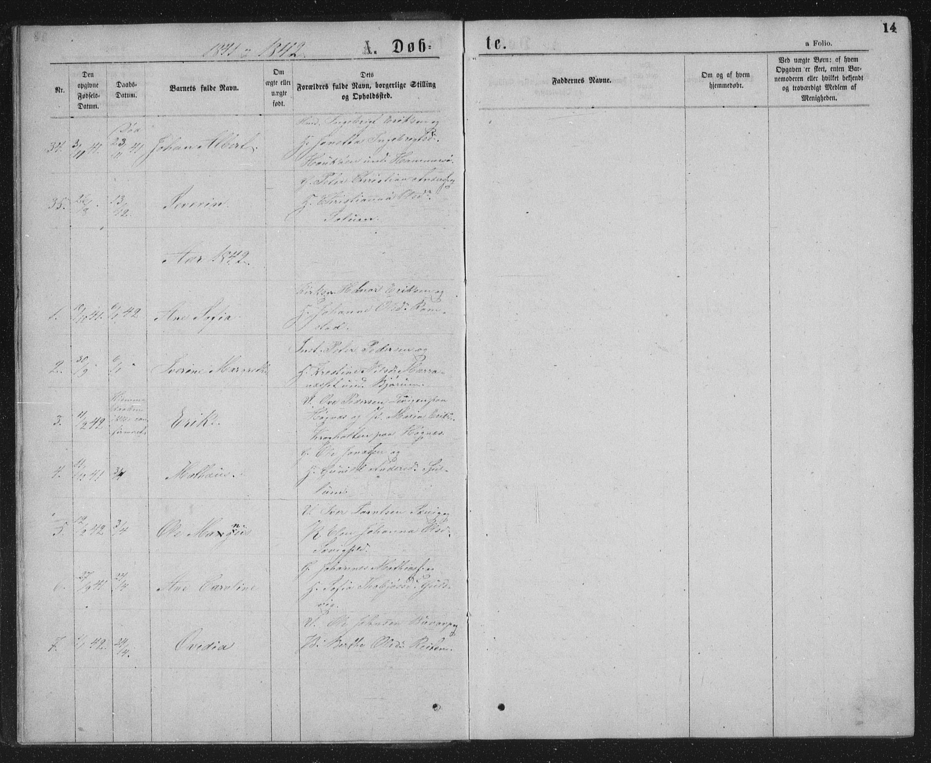 Ministerialprotokoller, klokkerbøker og fødselsregistre - Nord-Trøndelag, SAT/A-1458/768/L0566: Ministerialbok nr. 768A01, 1836-1865, s. 14