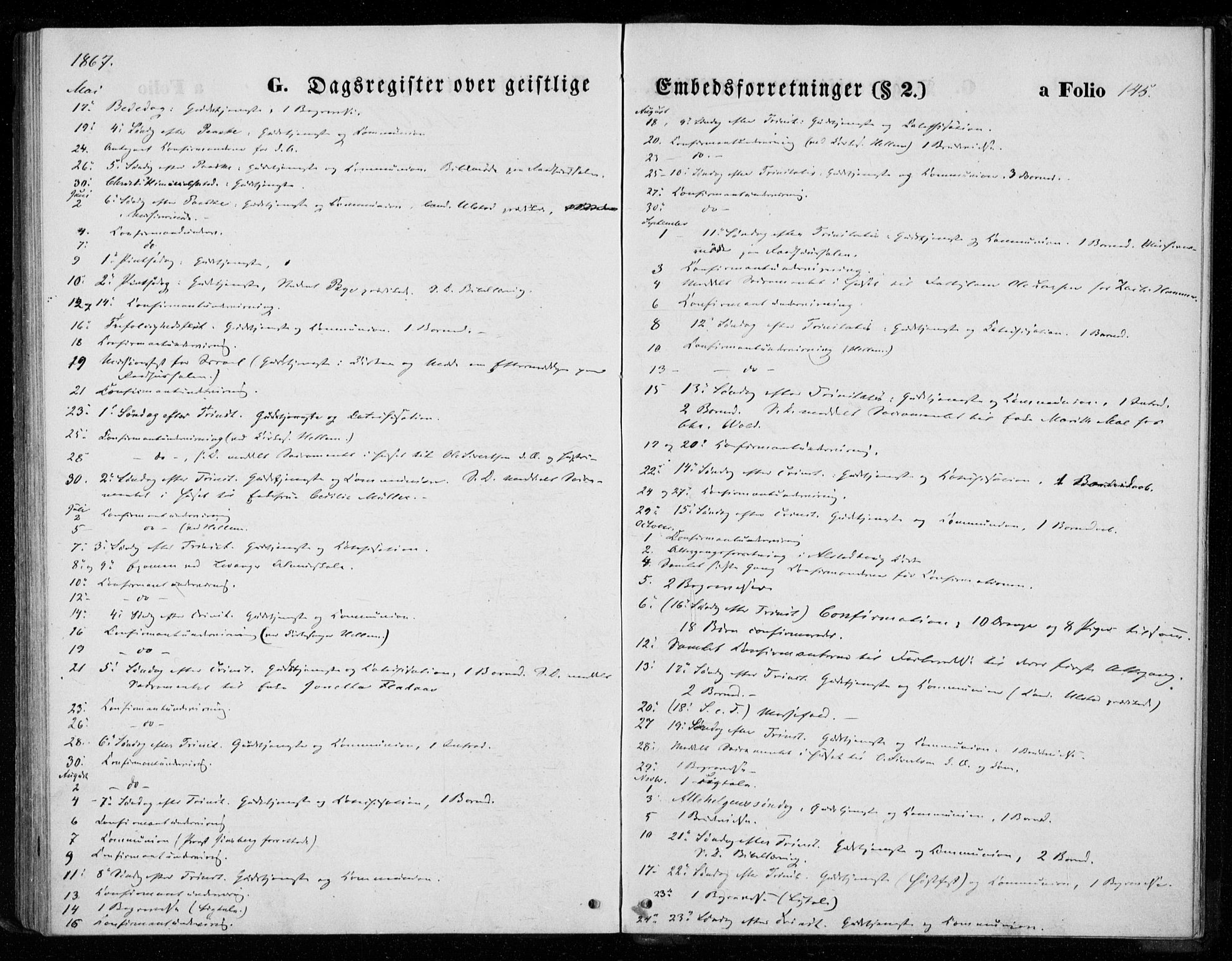 Ministerialprotokoller, klokkerbøker og fødselsregistre - Nord-Trøndelag, AV/SAT-A-1458/720/L0186: Ministerialbok nr. 720A03, 1864-1874, s. 145