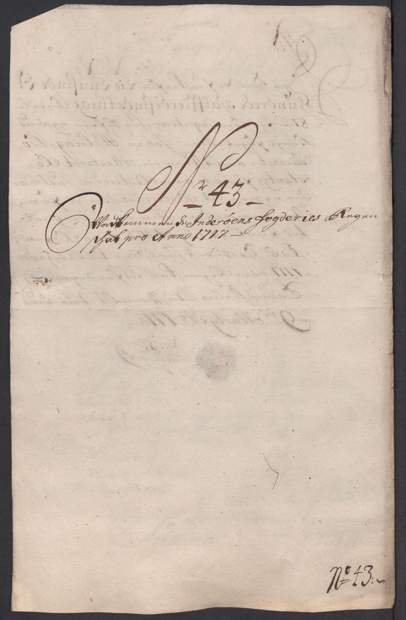 Rentekammeret inntil 1814, Reviderte regnskaper, Fogderegnskap, RA/EA-4092/R63/L4325: Fogderegnskap Inderøy, 1717, s. 319
