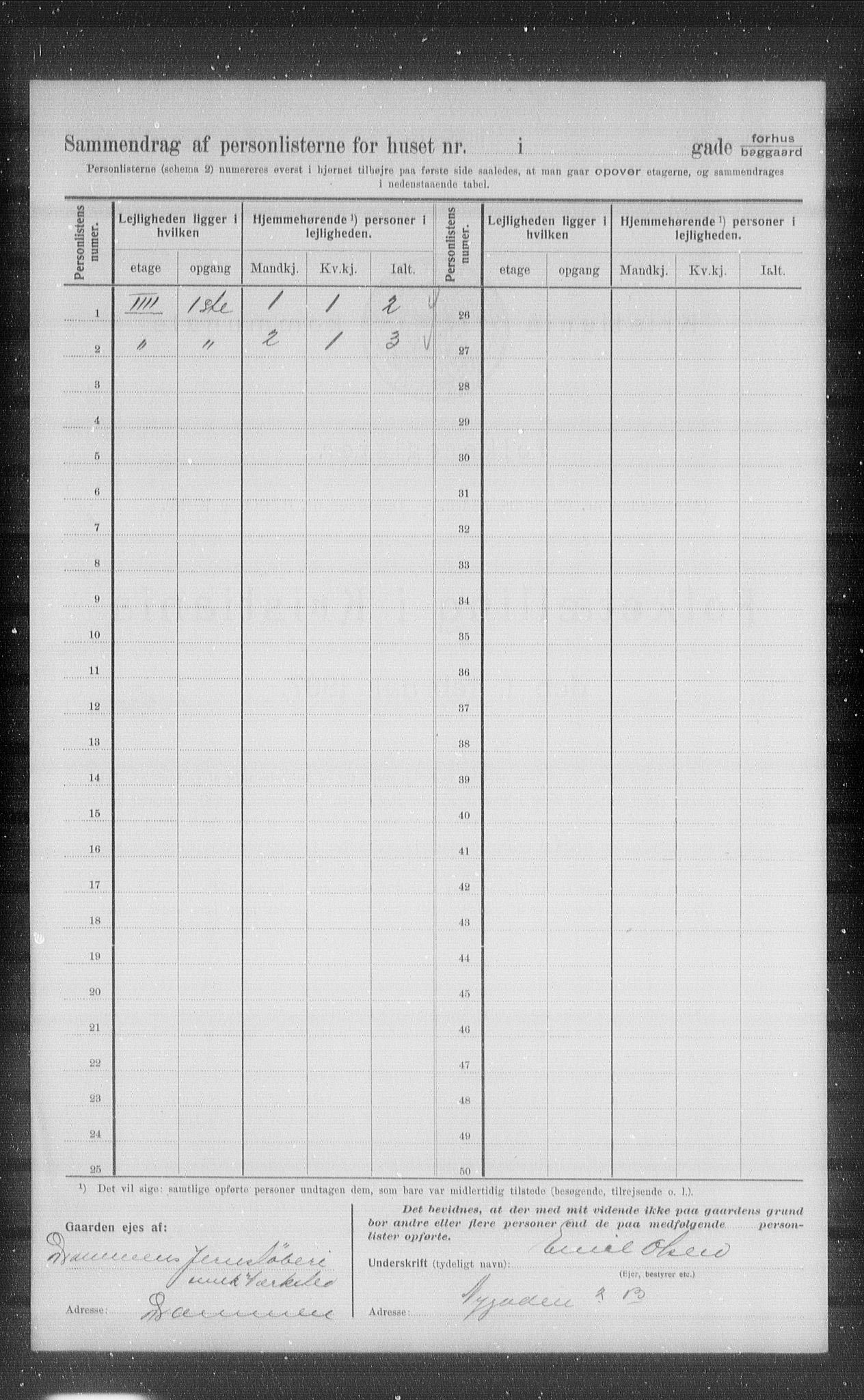 OBA, Kommunal folketelling 1.2.1907 for Kristiania kjøpstad, 1907, s. 37914