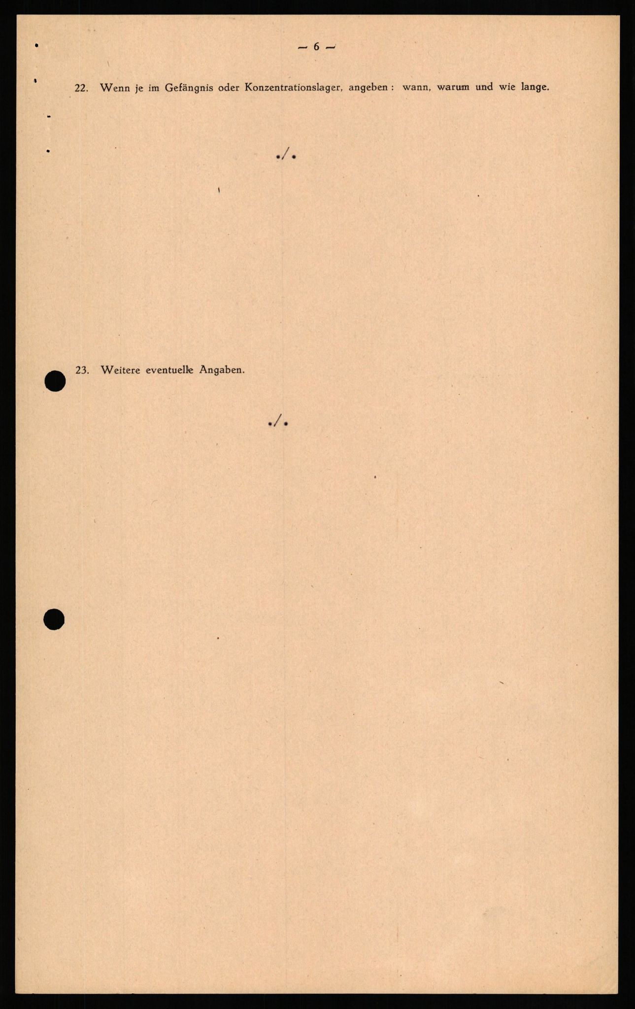 Forsvaret, Forsvarets overkommando II, RA/RAFA-3915/D/Db/L0022: CI Questionaires. Tyske okkupasjonsstyrker i Norge. Tyskere., 1945-1946, s. 184