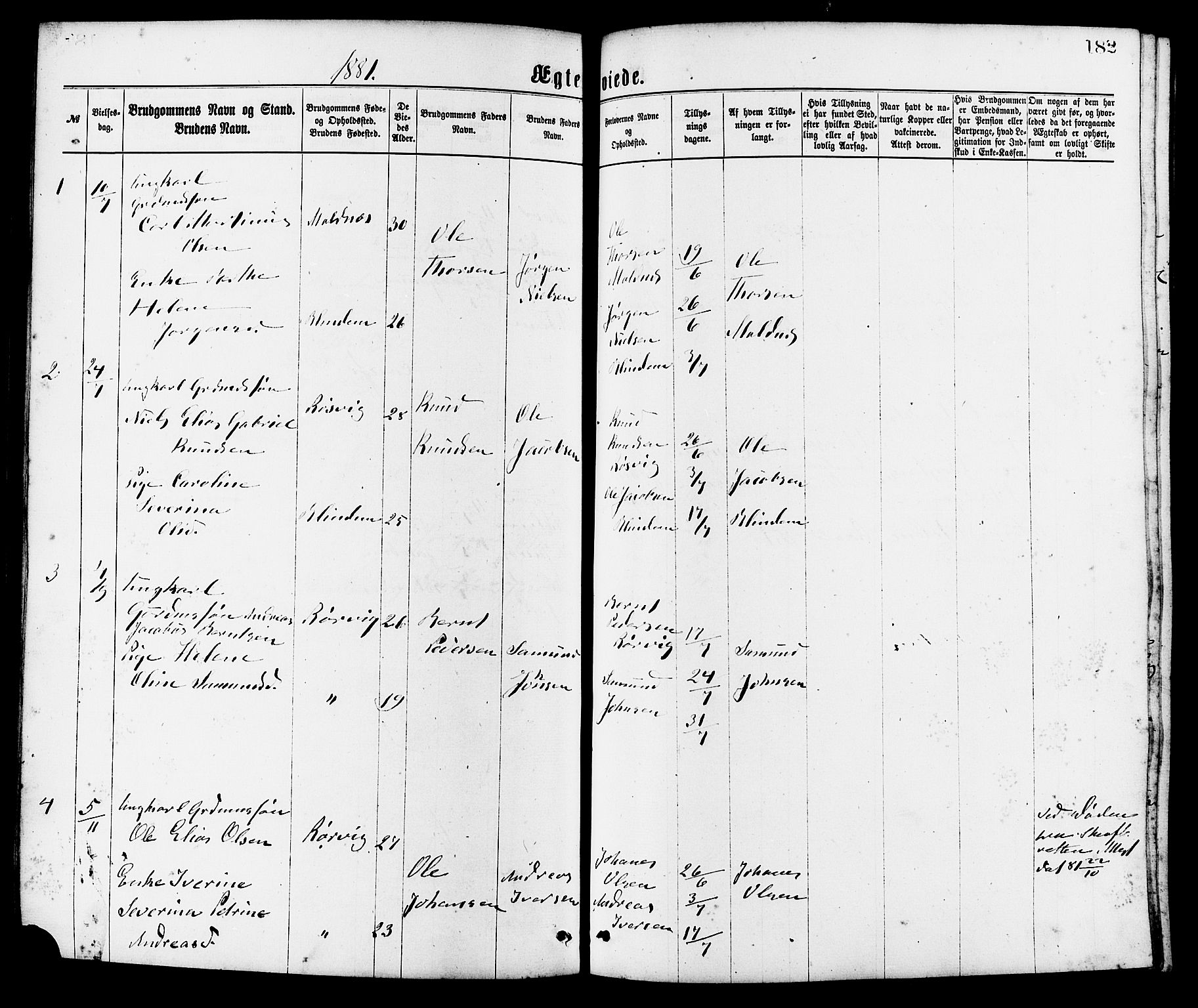 Ministerialprotokoller, klokkerbøker og fødselsregistre - Møre og Romsdal, SAT/A-1454/537/L0519: Ministerialbok nr. 537A03, 1876-1889, s. 182