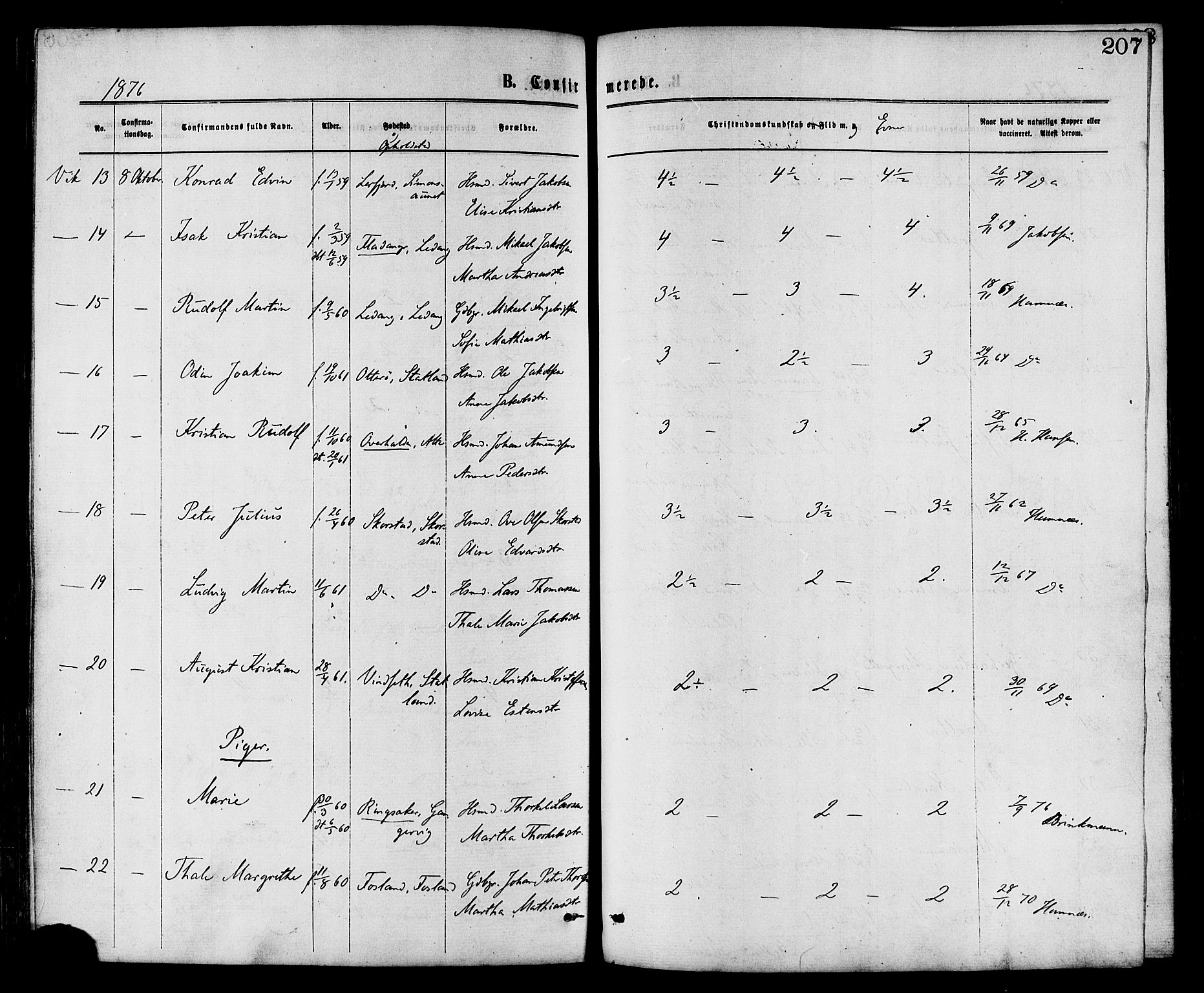 Ministerialprotokoller, klokkerbøker og fødselsregistre - Nord-Trøndelag, SAT/A-1458/773/L0616: Ministerialbok nr. 773A07, 1870-1887, s. 207