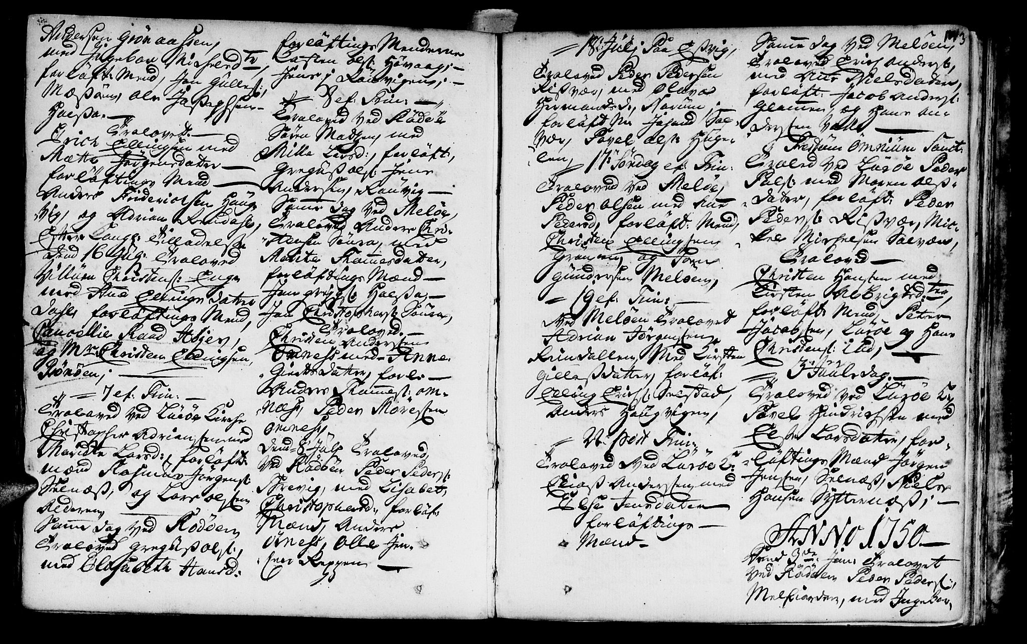 Ministerialprotokoller, klokkerbøker og fødselsregistre - Nordland, AV/SAT-A-1459/841/L0586: Ministerialbok nr. 841A01, 1739-1750, s. 143