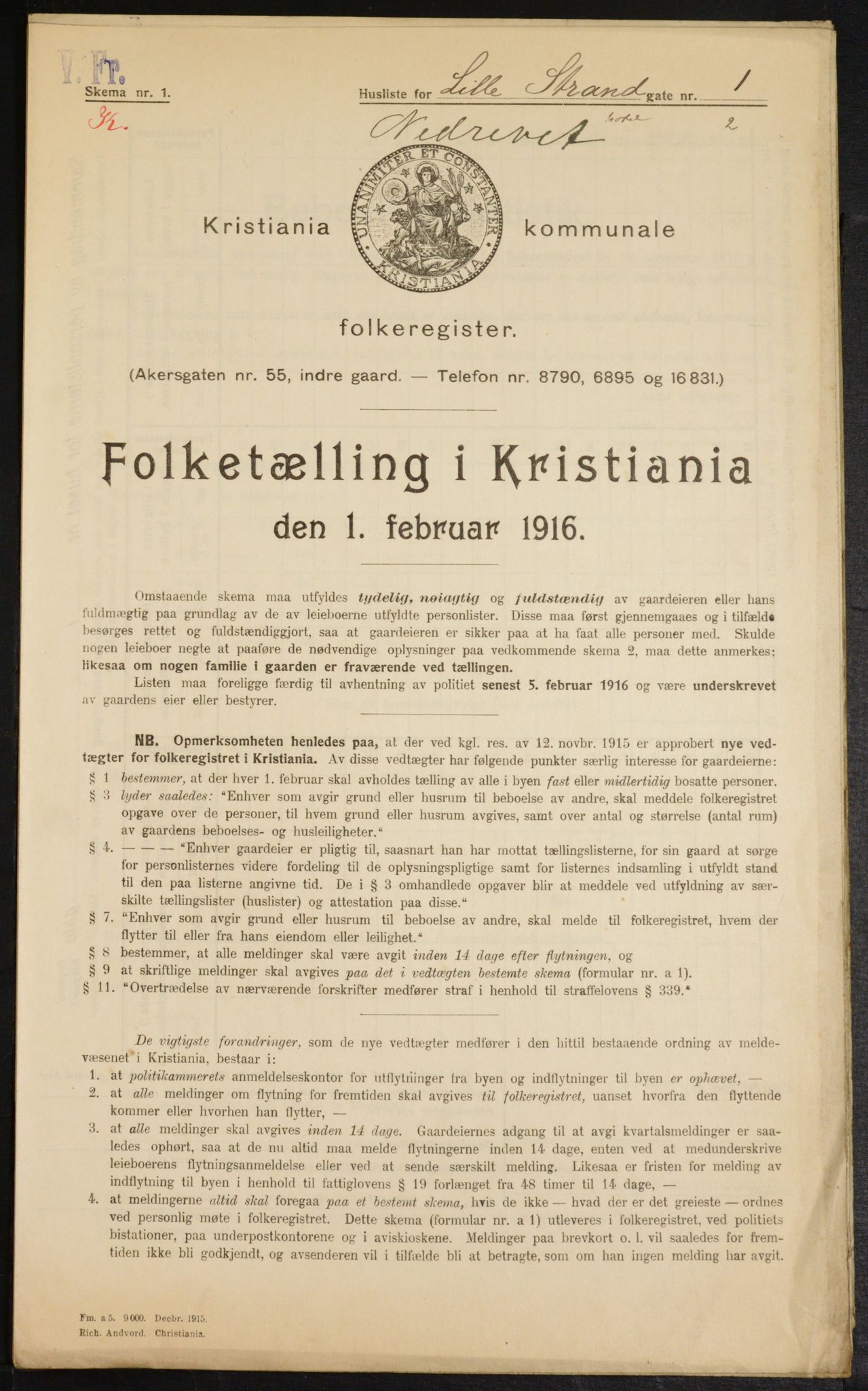 OBA, Kommunal folketelling 1.2.1916 for Kristiania, 1916, s. 58884