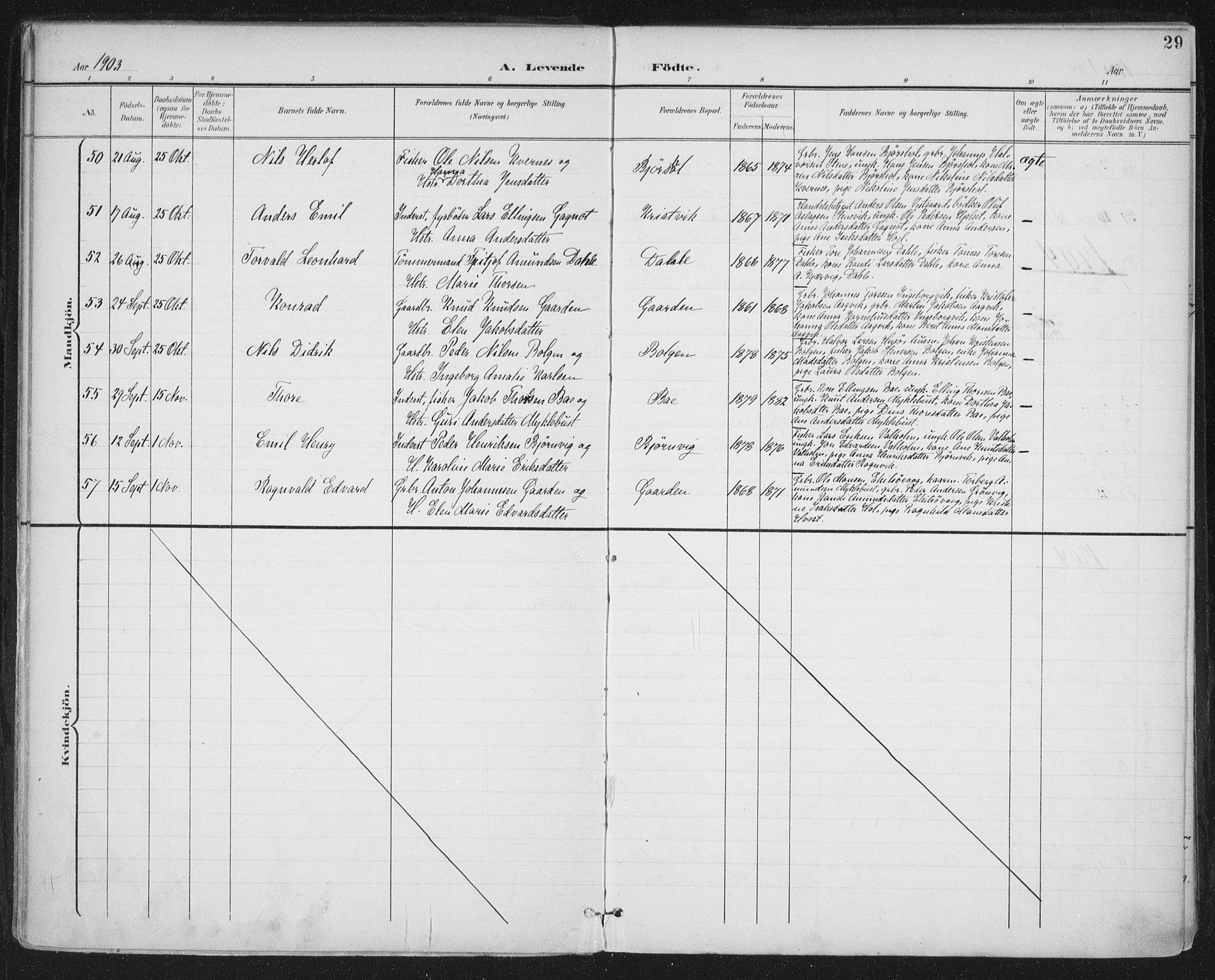 Ministerialprotokoller, klokkerbøker og fødselsregistre - Møre og Romsdal, AV/SAT-A-1454/569/L0820: Ministerialbok nr. 569A06, 1900-1911, s. 29