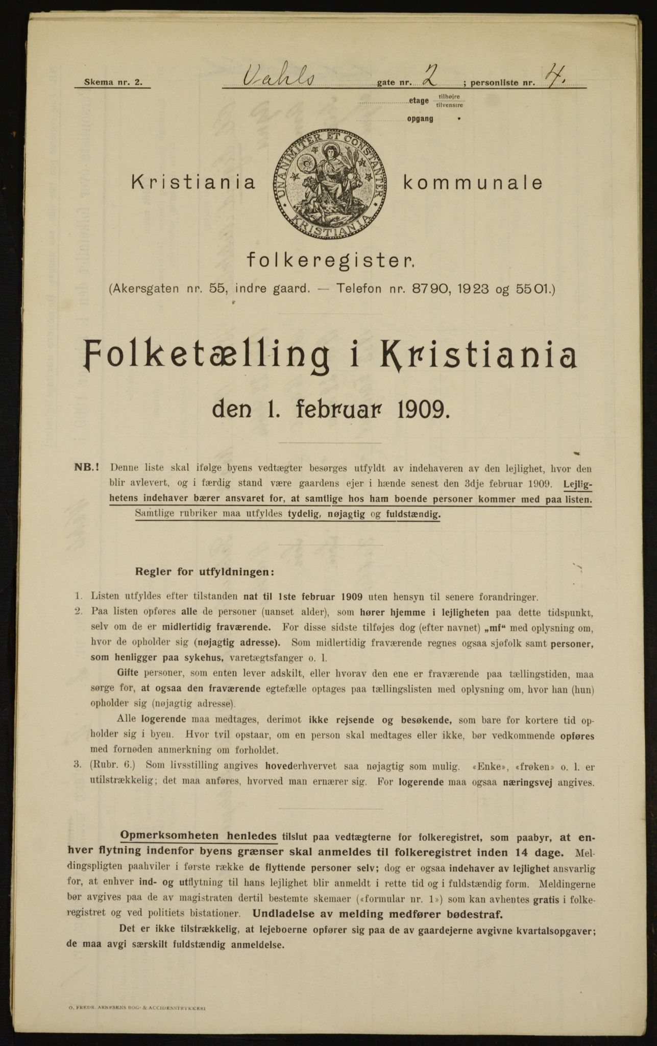 OBA, Kommunal folketelling 1.2.1909 for Kristiania kjøpstad, 1909, s. 110224