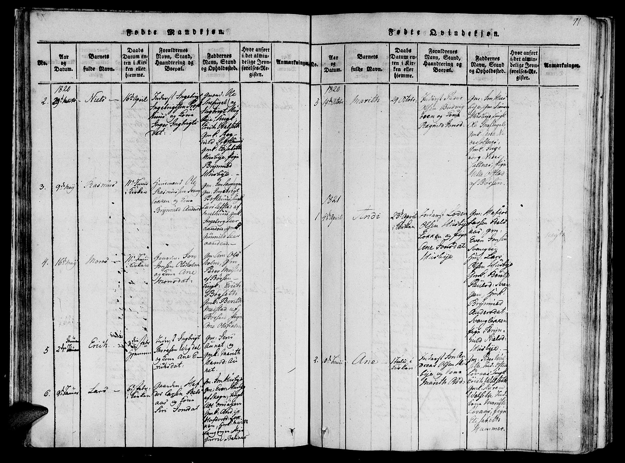 Ministerialprotokoller, klokkerbøker og fødselsregistre - Sør-Trøndelag, AV/SAT-A-1456/612/L0373: Ministerialbok nr. 612A06 /2, 1816-1828, s. 71
